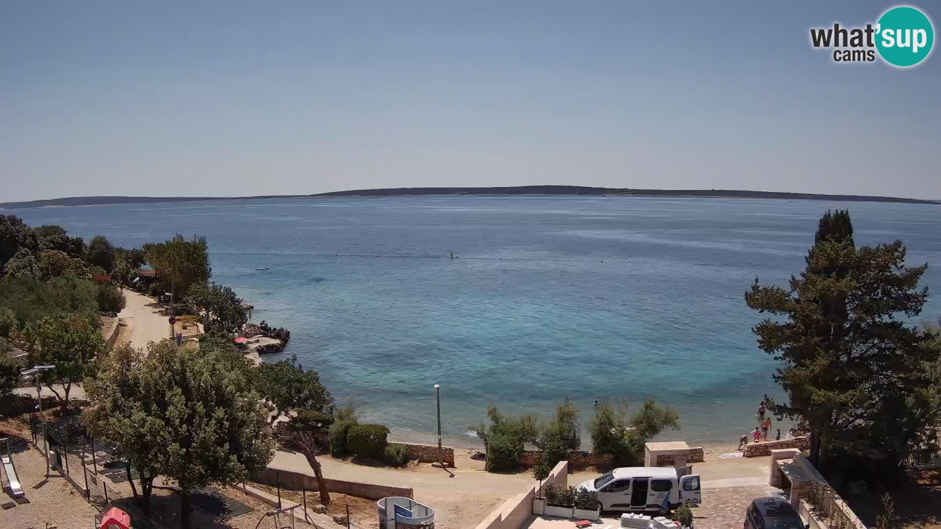 Webcam Strand Male Mandre – Liveblick von der Insel Pag