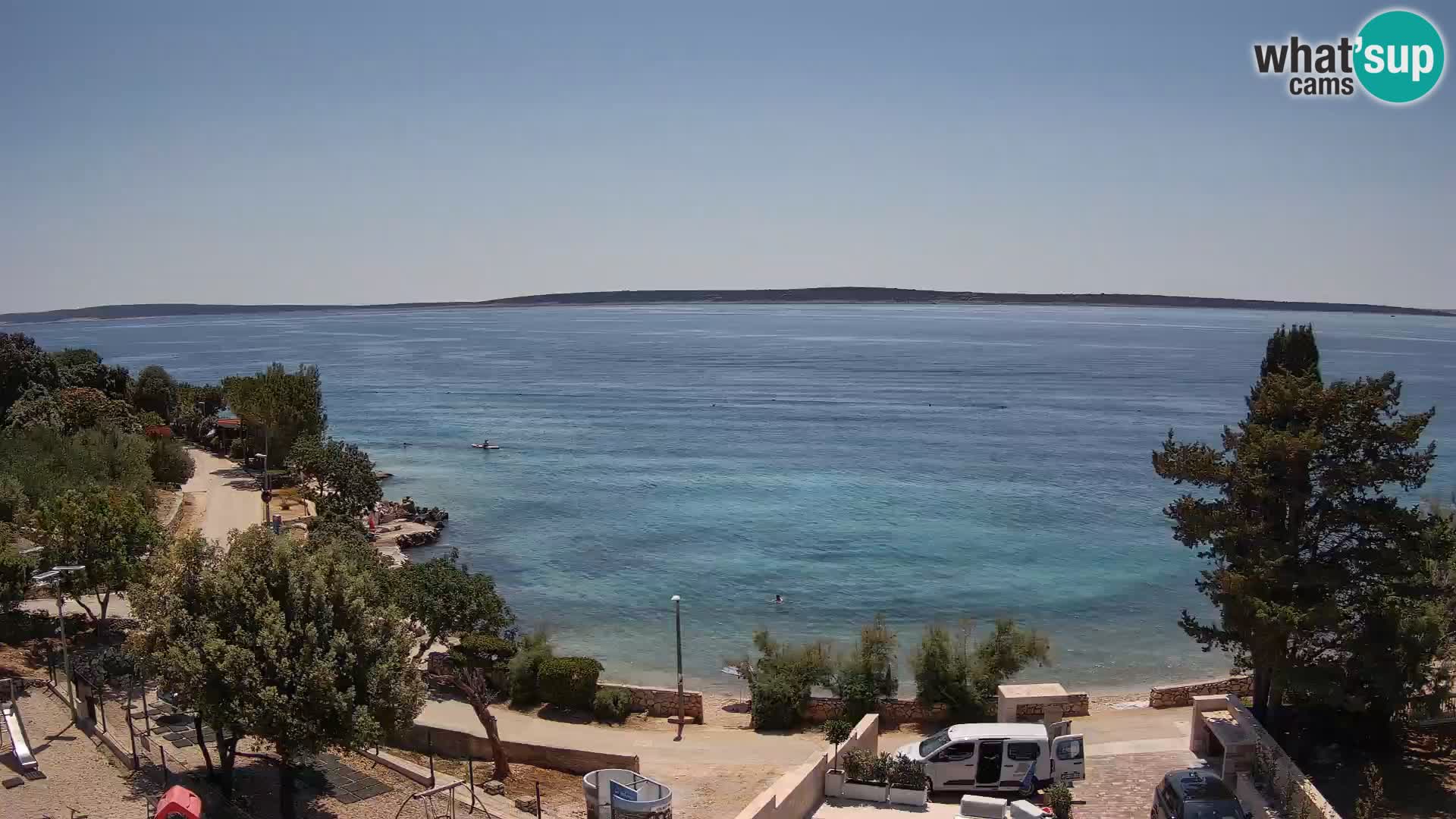Webcam Plaža Male Mandre – Diretta dalla spiaggia sull’isola di Pag