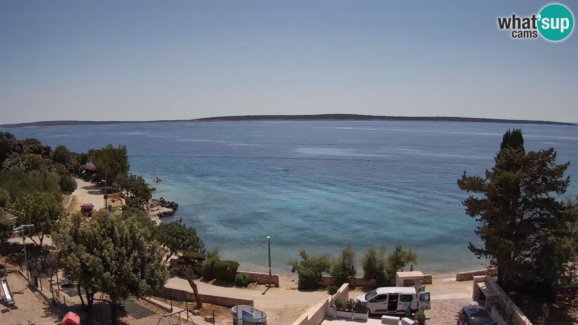Webcam Plaža Male Mandre – Diretta dalla spiaggia sull’isola di Pag