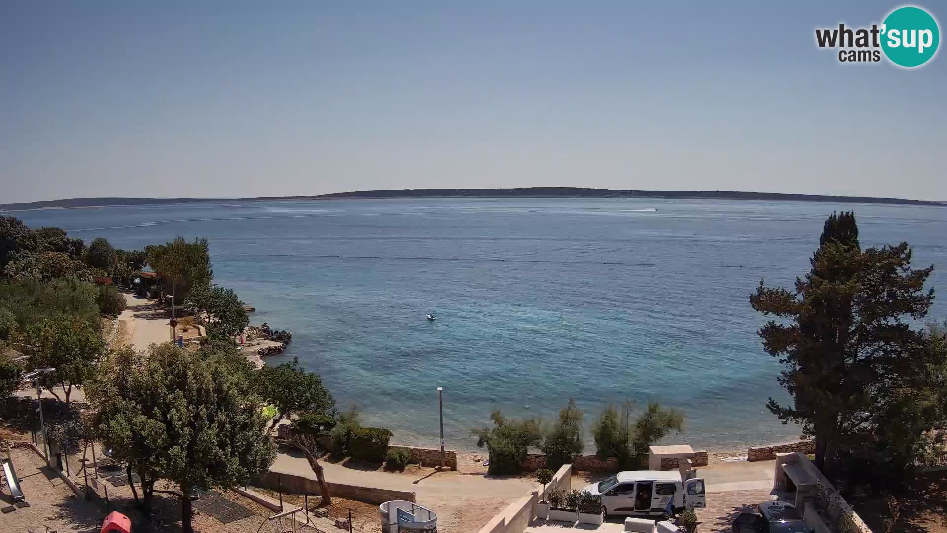 Webcam Plaža Male Mandre – Live View from Pag Island