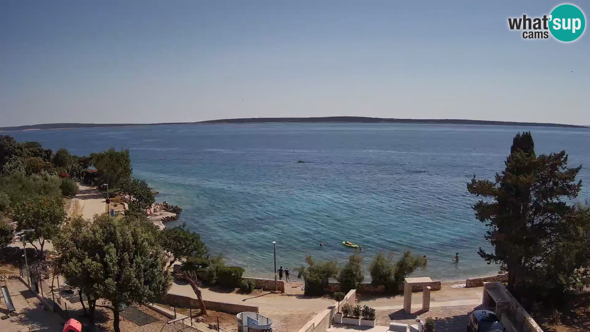Webcam Plaža Male Mandre – Diretta dalla spiaggia sull’isola di Pag