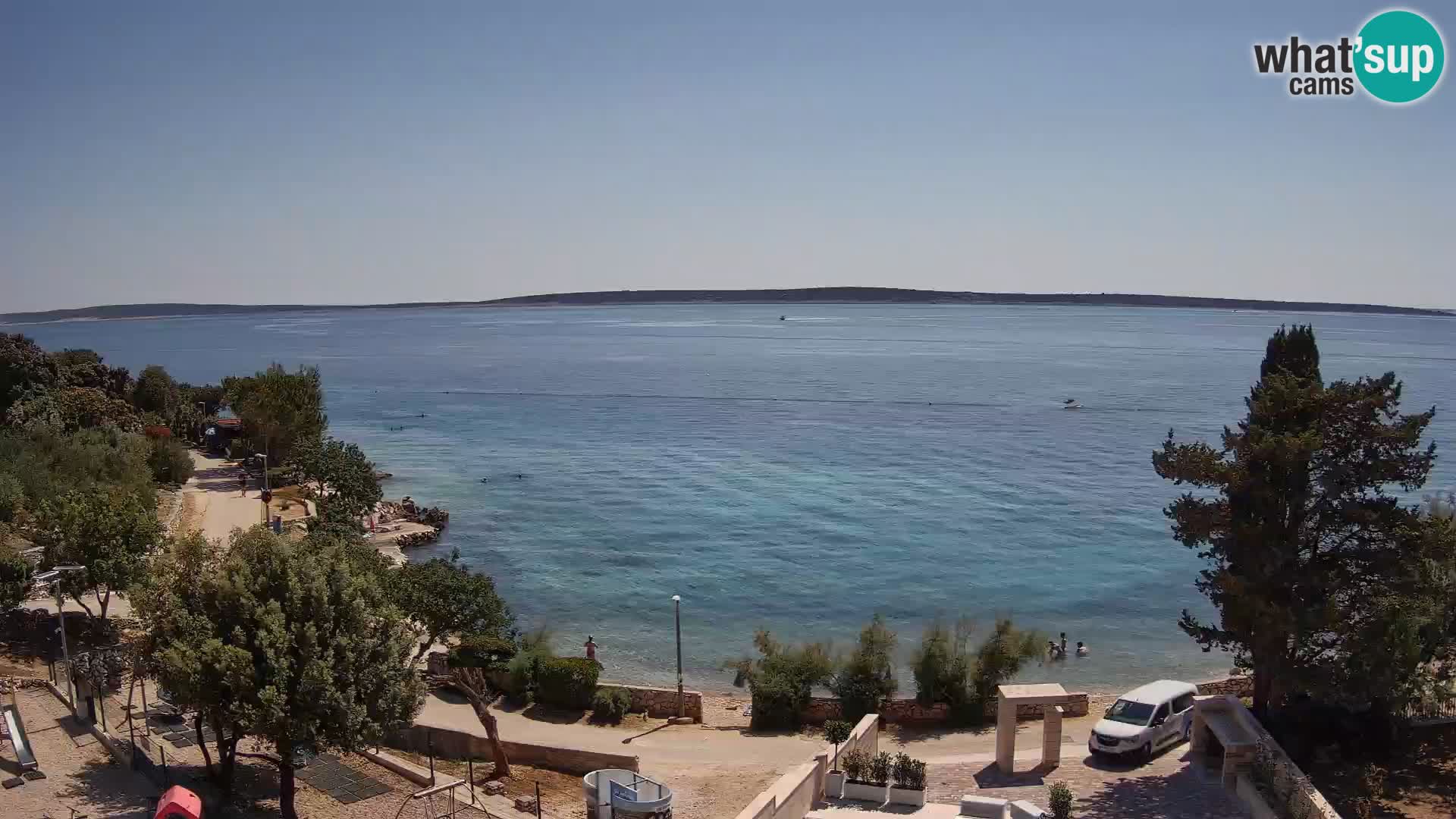 Webcam Plaža Male Mandre – Live View from Pag Island