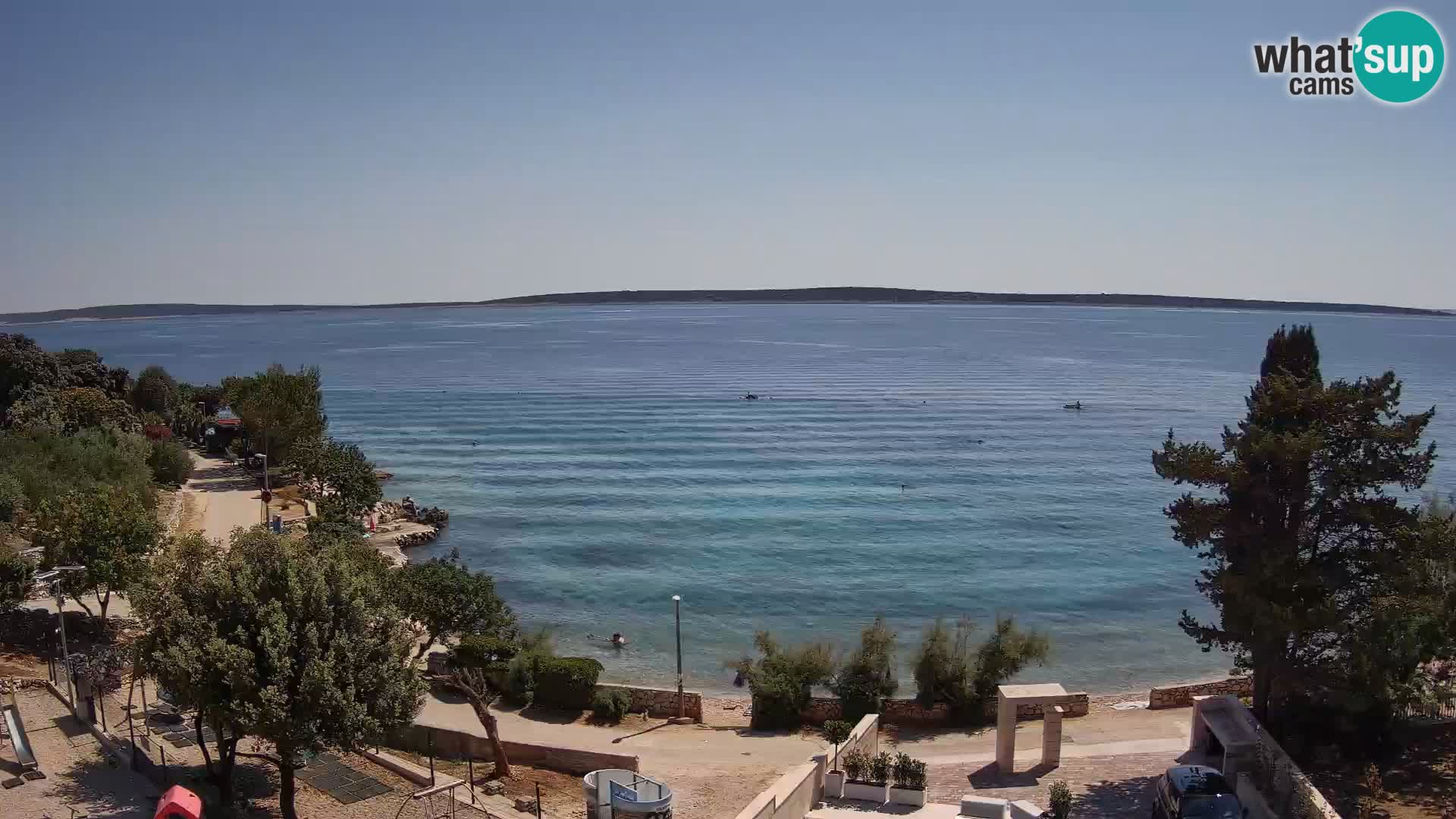 Webcam Plaža Male Mandre – Diretta dalla spiaggia sull’isola di Pag