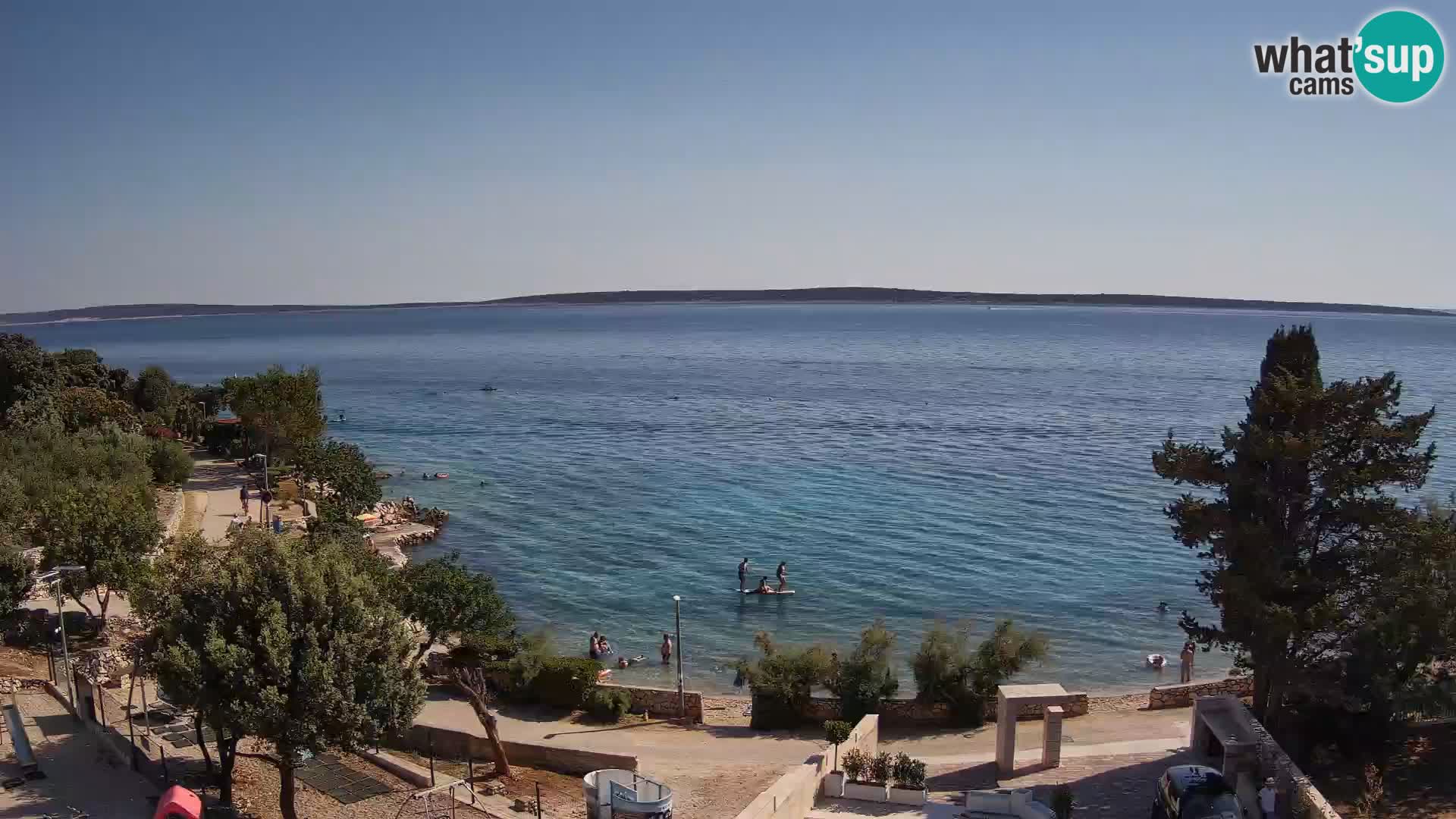 Webcam Plaža Male Mandre – Diretta dalla spiaggia sull’isola di Pag