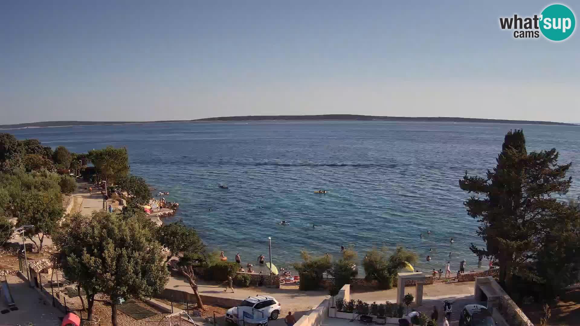 Webcam Strand Male Mandre – Liveblick von der Insel Pag