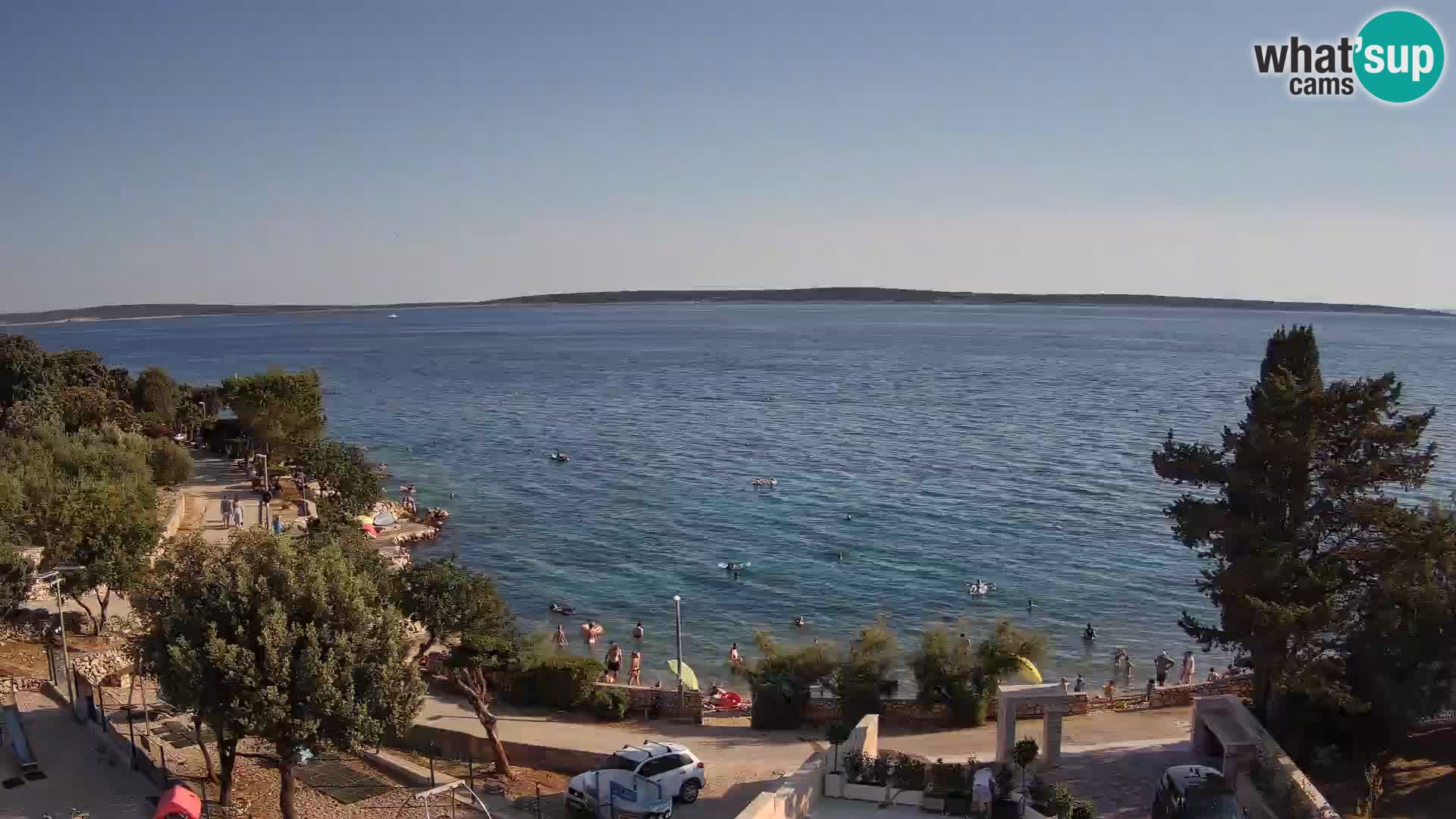Webcam Plaža Male Mandre – Diretta dalla spiaggia sull’isola di Pag