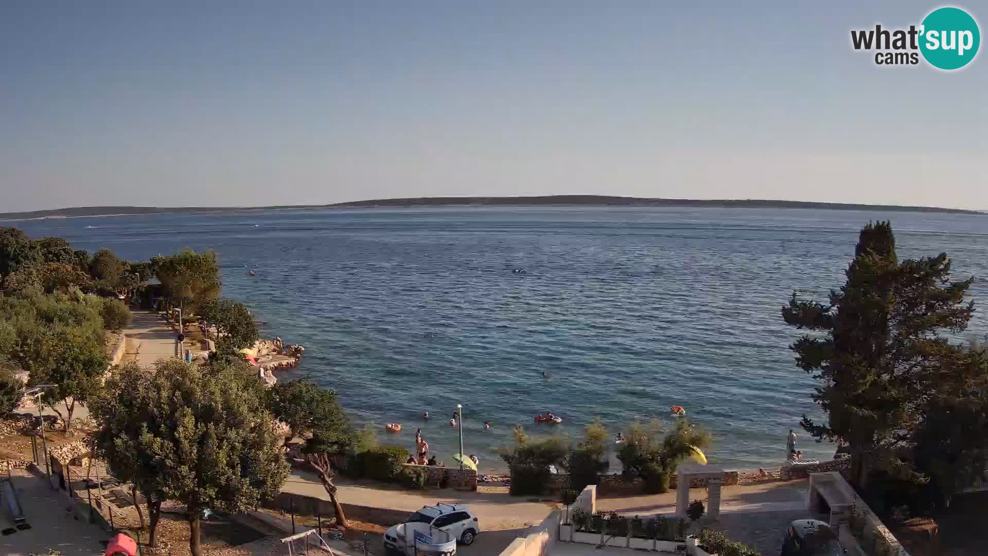 Webcam Strand Male Mandre – Liveblick von der Insel Pag