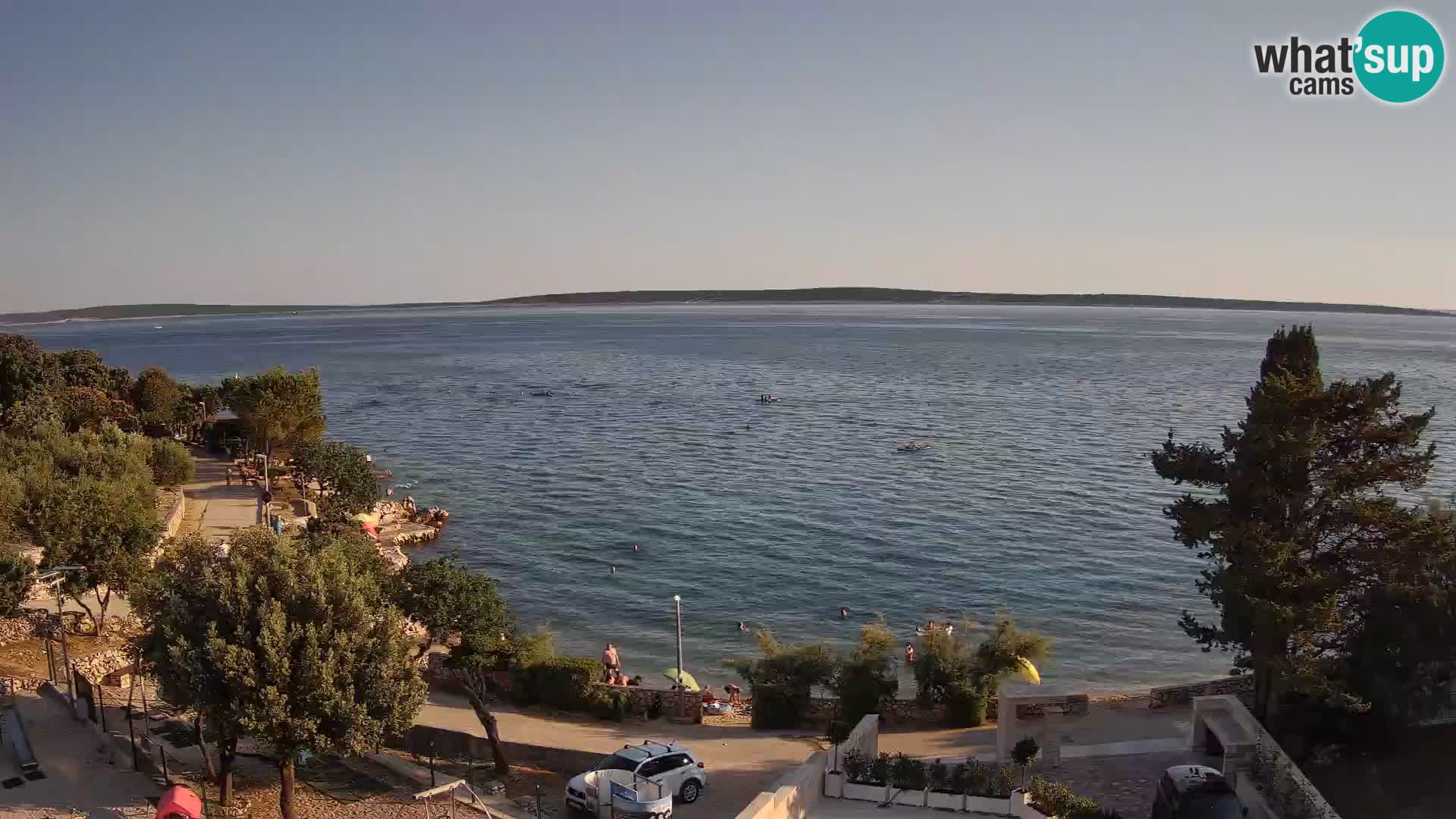 Webcam Strand Male Mandre – Liveblick von der Insel Pag