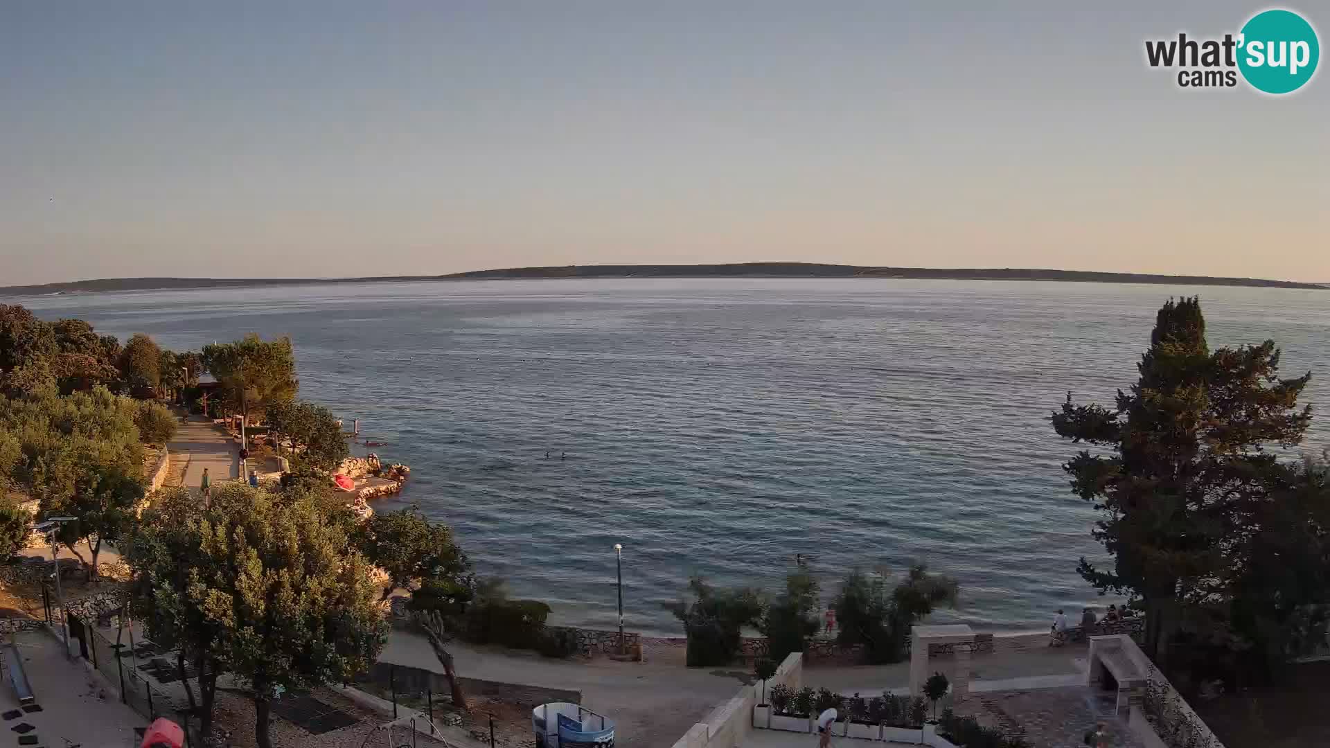 Web kamera Plaža Male Mandre – Pogled uživo s otoka Paga
