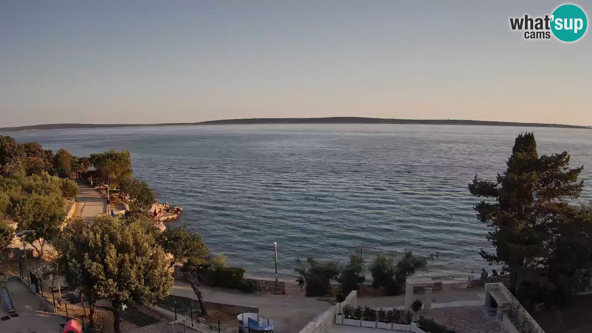 Webcam Plage Male Mandre – Vue en direct depuis l’île de Pag
