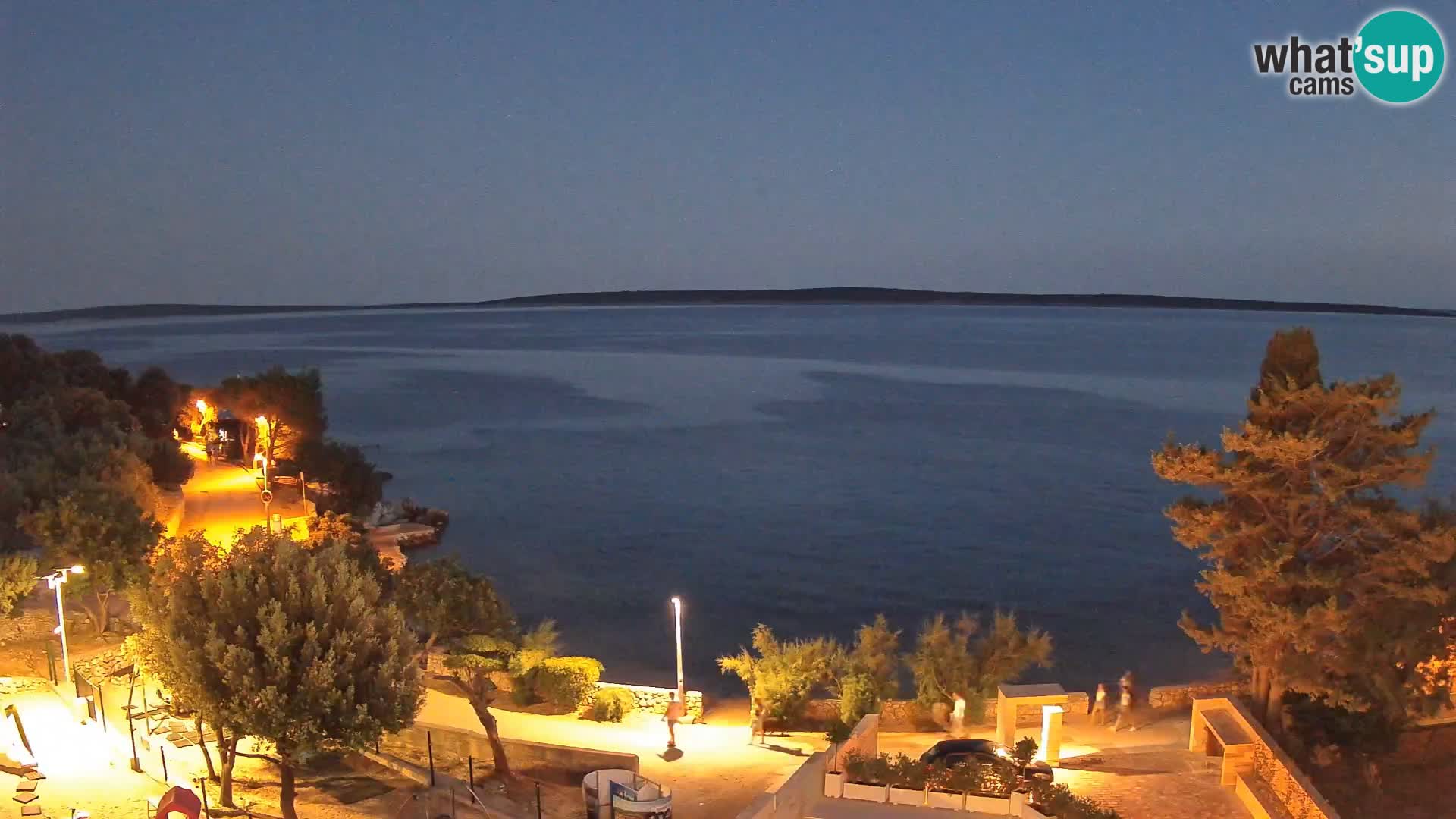 Webcam Plage Male Mandre – Vue en direct depuis l’île de Pag