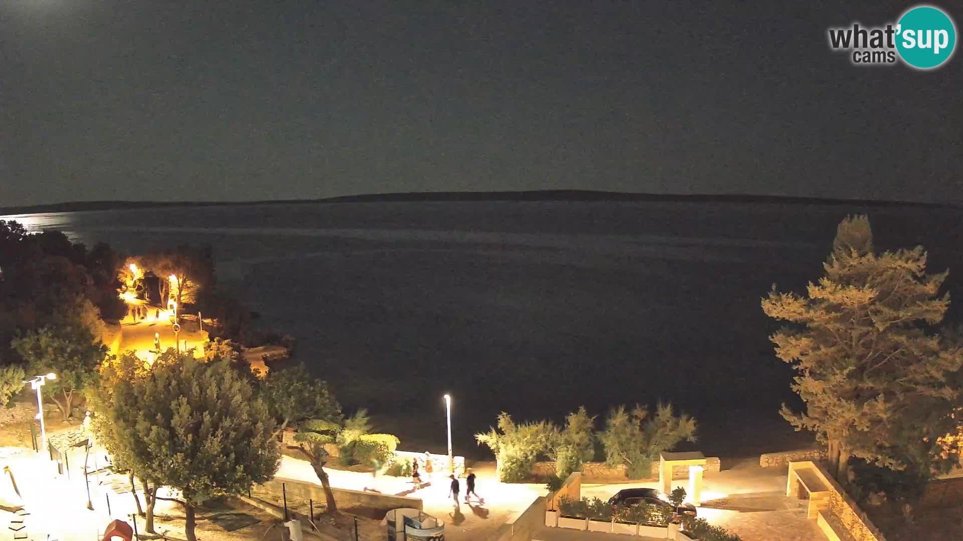 Webcam Plage Male Mandre – Vue en direct depuis l’île de Pag