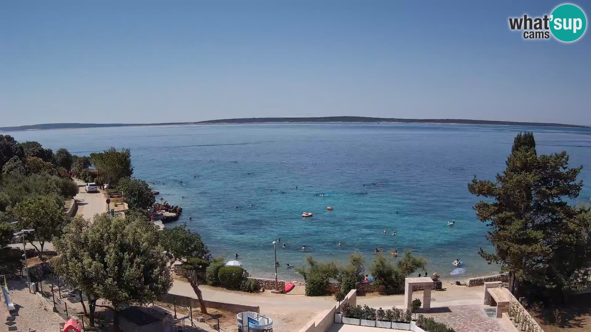 Webcam Plaža Male Mandre – Live View from Pag Island