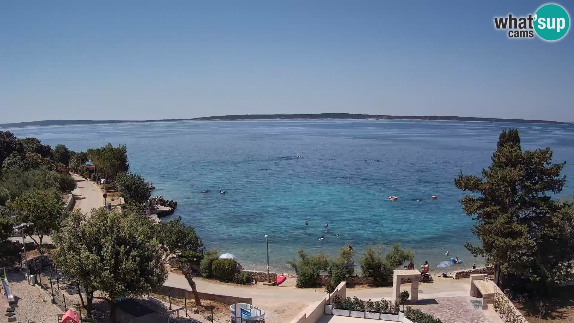 Webcam Plaža Male Mandre – Live View from Pag Island