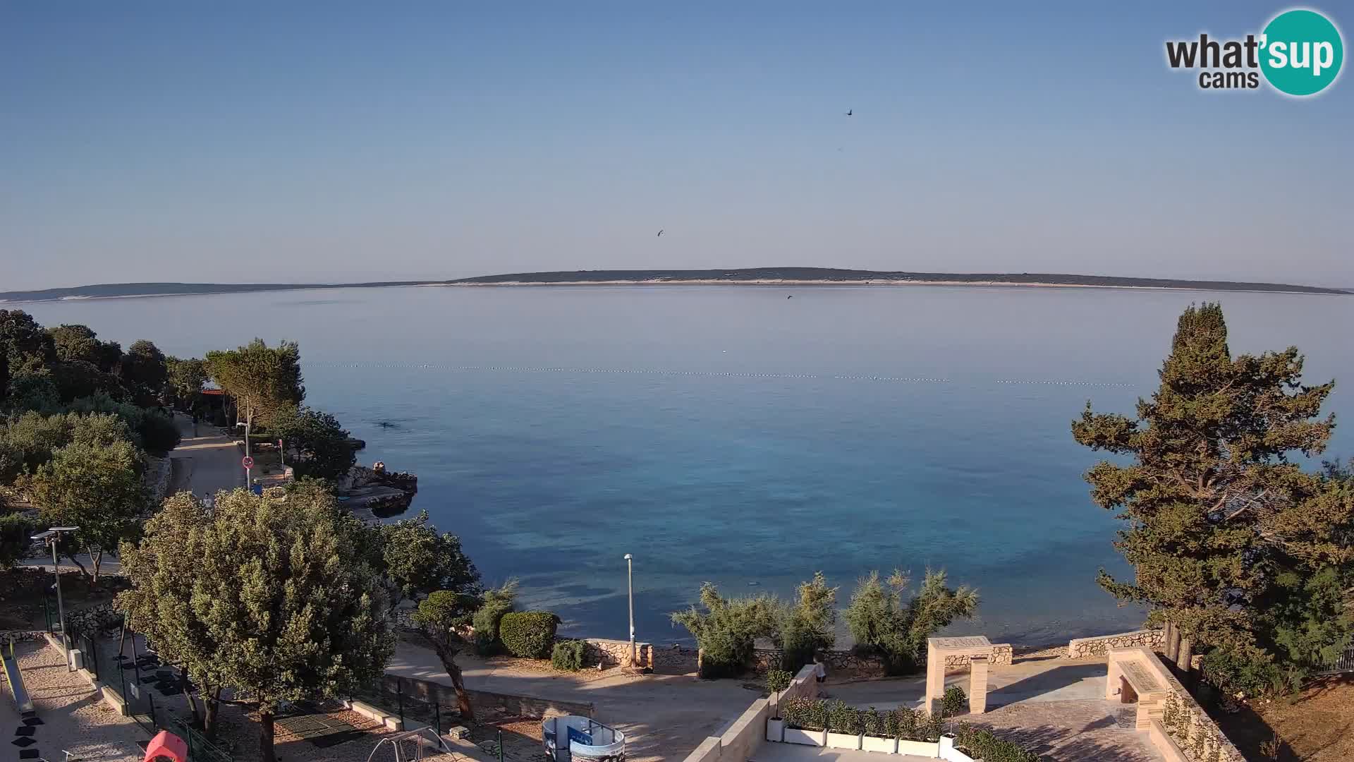 Webcam Strand Male Mandre – Liveblick von der Insel Pag