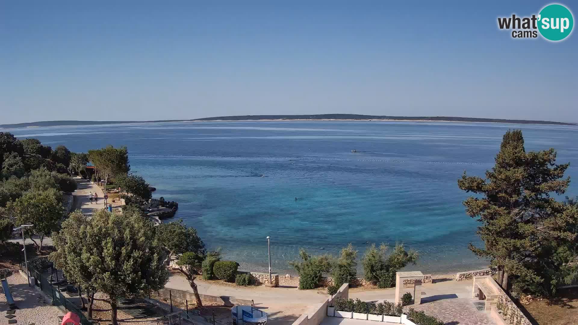 Webcam Plaža Male Mandre – Live View from Pag Island