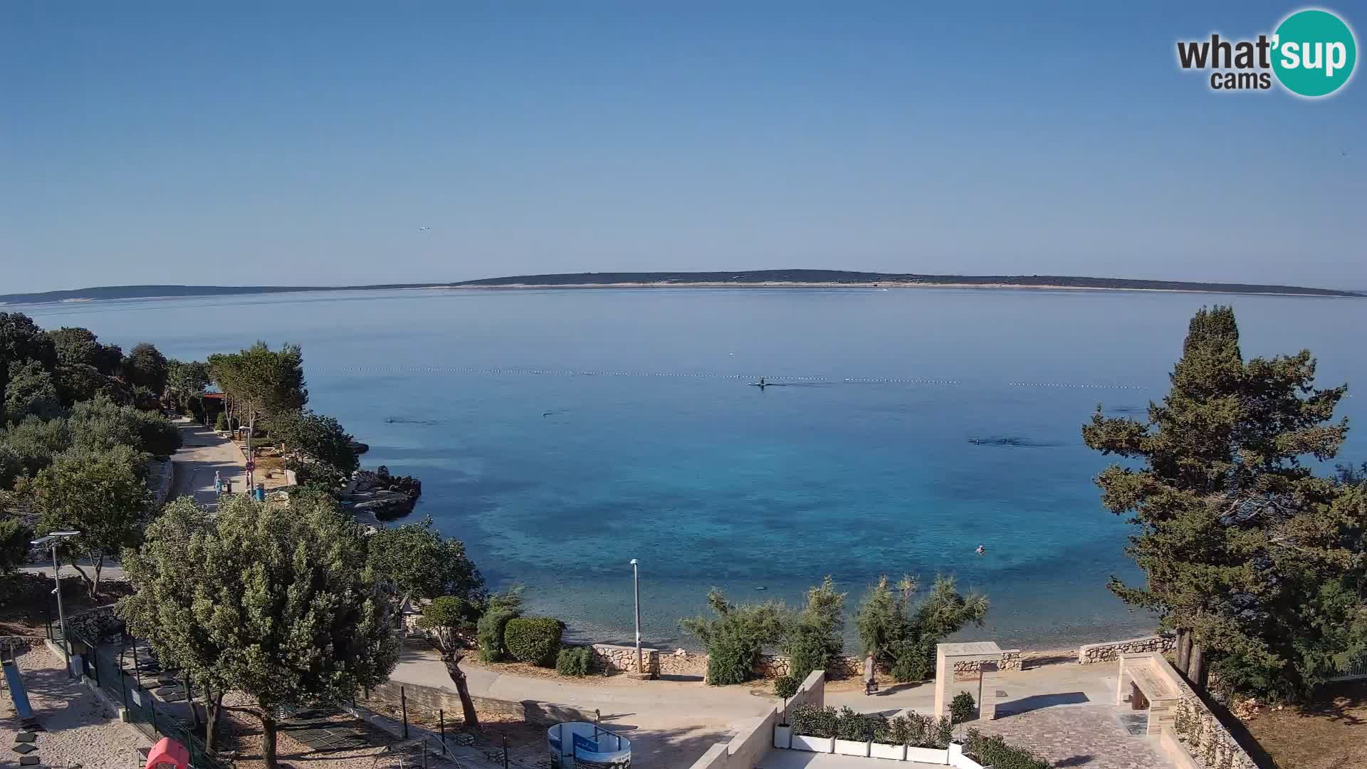 Webcam Plaža Male Mandre – Diretta dalla spiaggia sull’isola di Pag