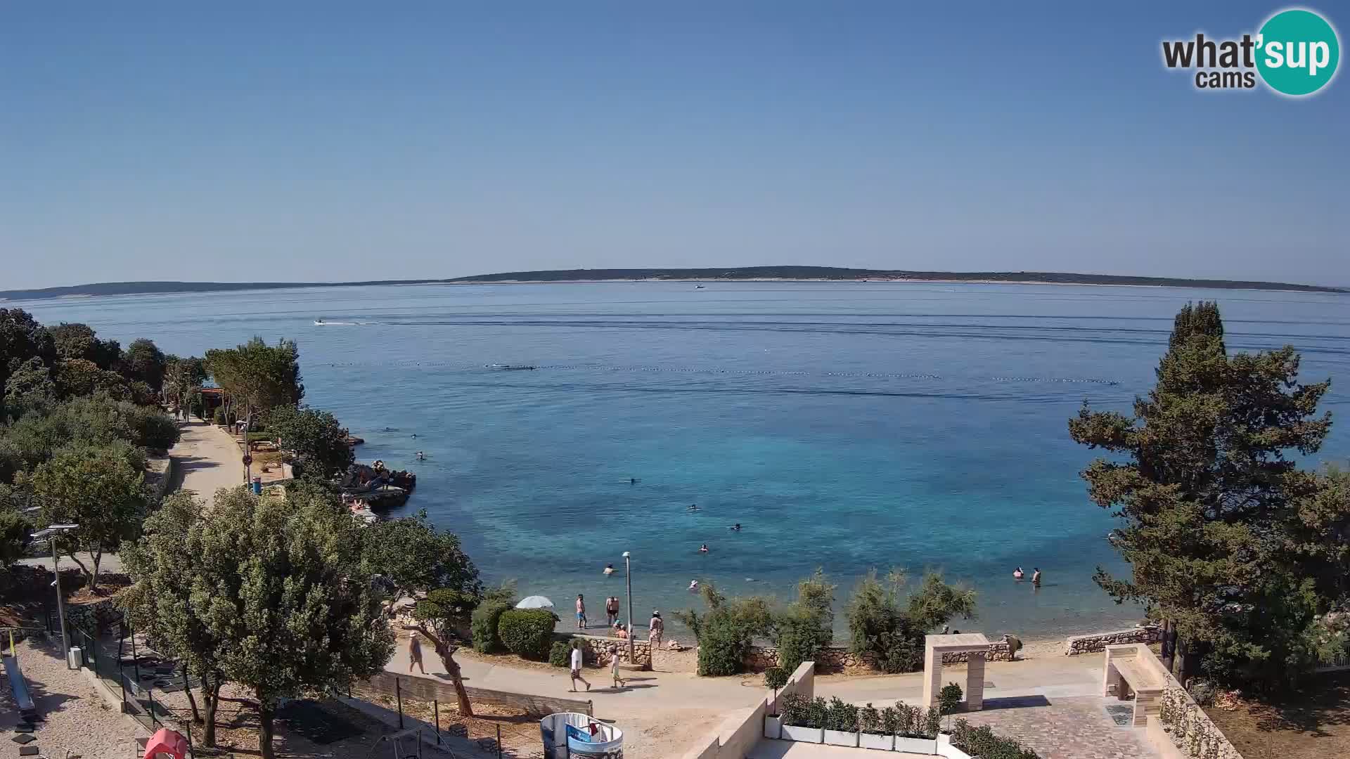 Webcam Strand Male Mandre – Liveblick von der Insel Pag