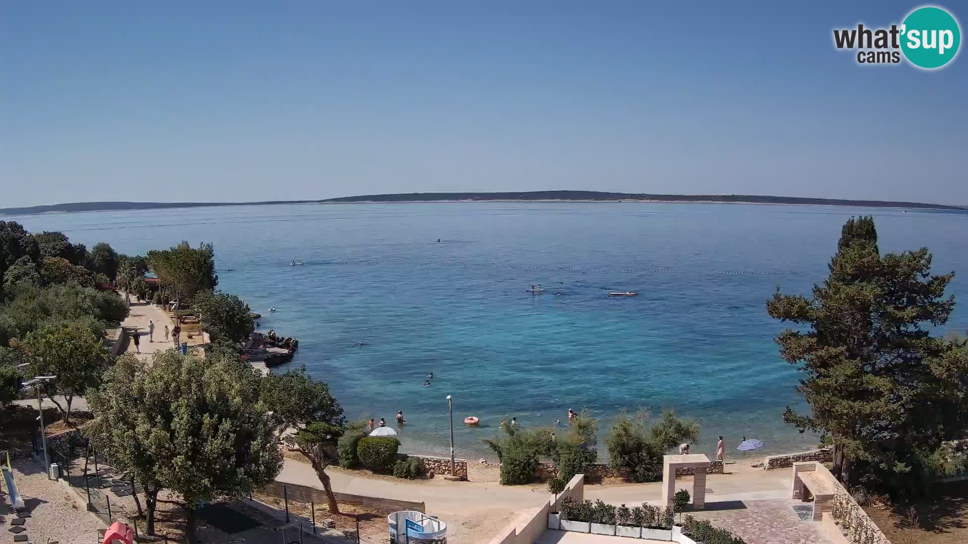 Webcam Plaža Male Mandre – Diretta dalla spiaggia sull’isola di Pag
