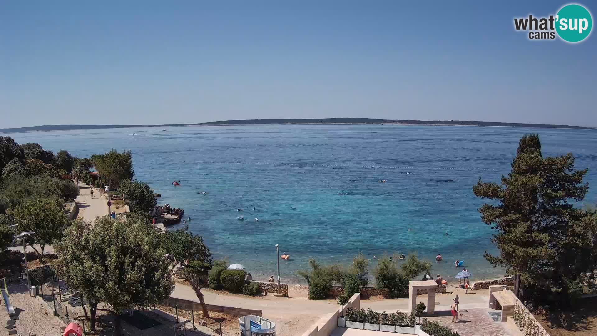 Webcam Strand Male Mandre – Liveblick von der Insel Pag