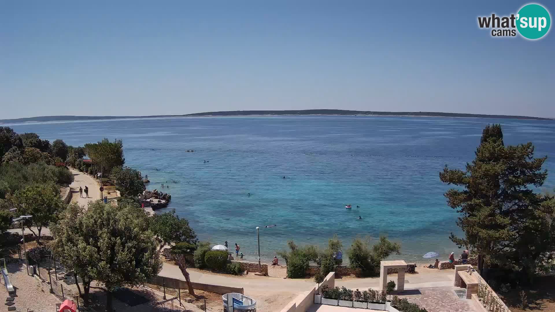 Webcam Plaža Male Mandre – Diretta dalla spiaggia sull’isola di Pag