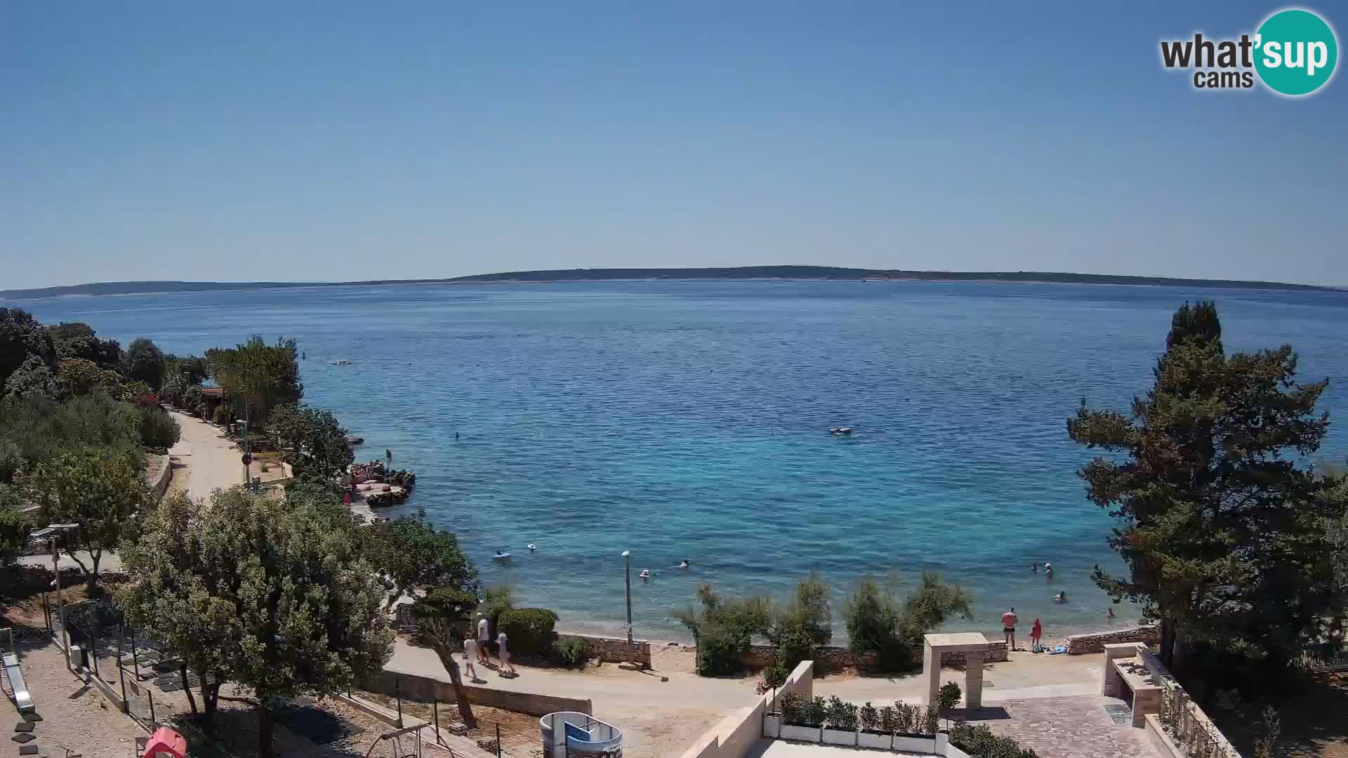 Webcam Plaža Male Mandre – Live View from Pag Island