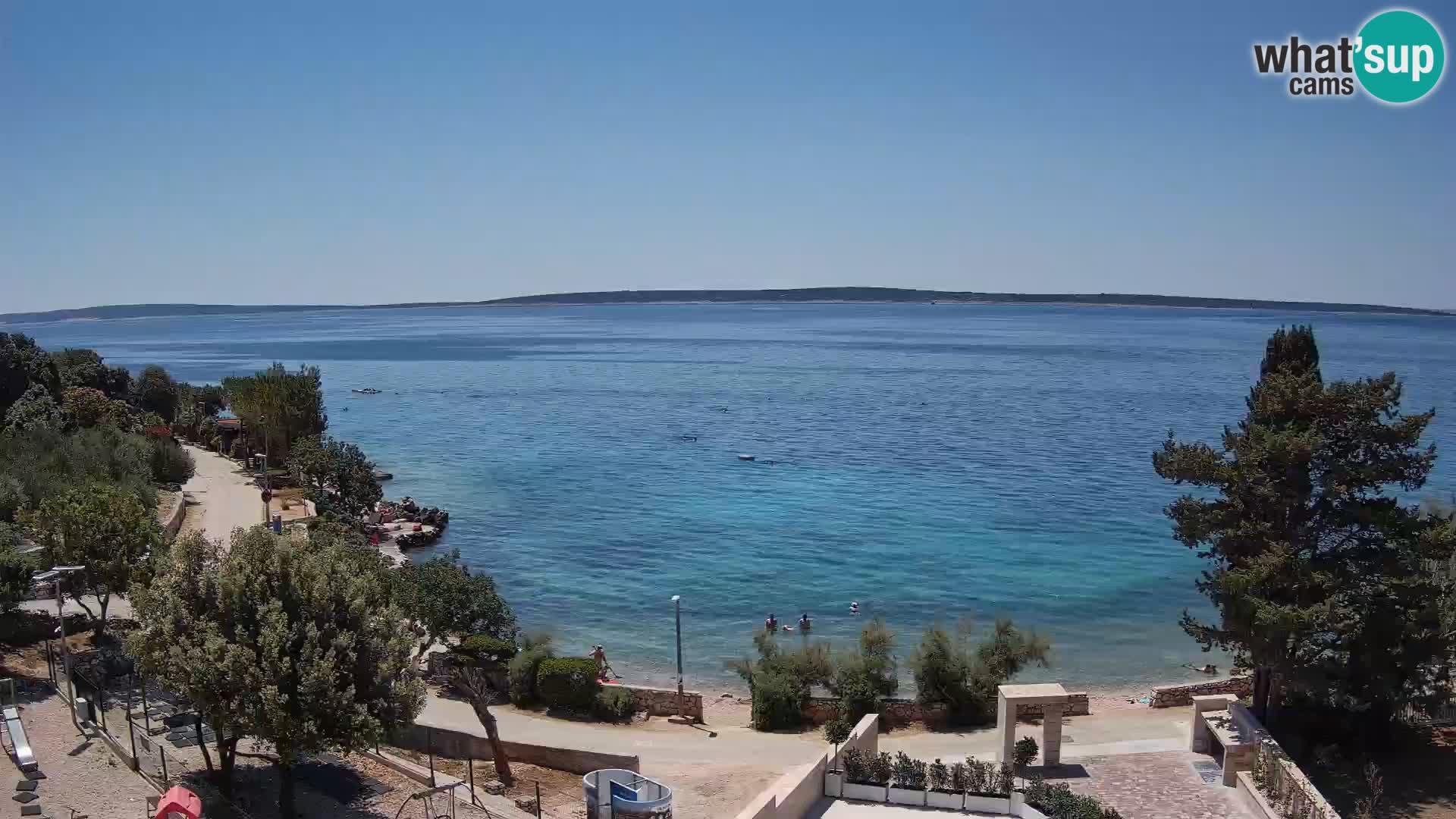 Webcam Plaža Male Mandre – Diretta dalla spiaggia sull’isola di Pag