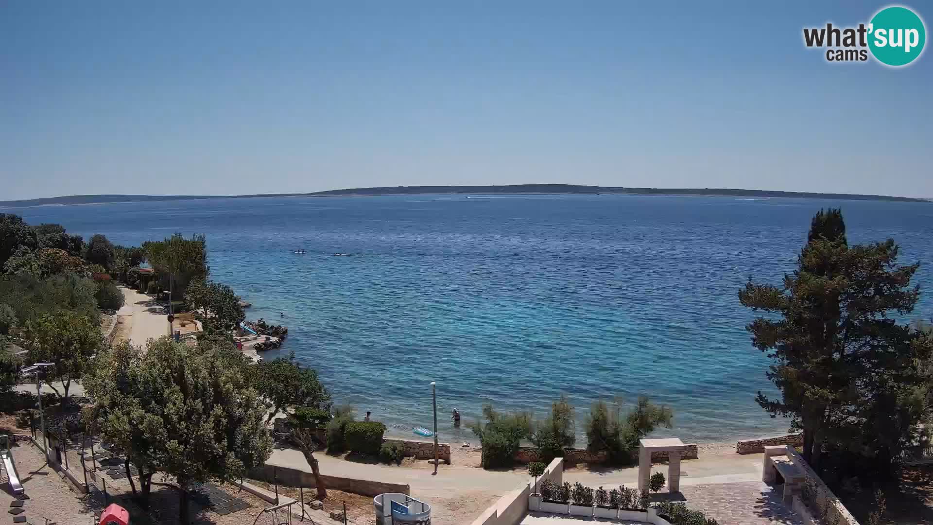Webcam Plaža Male Mandre – Live View from Pag Island
