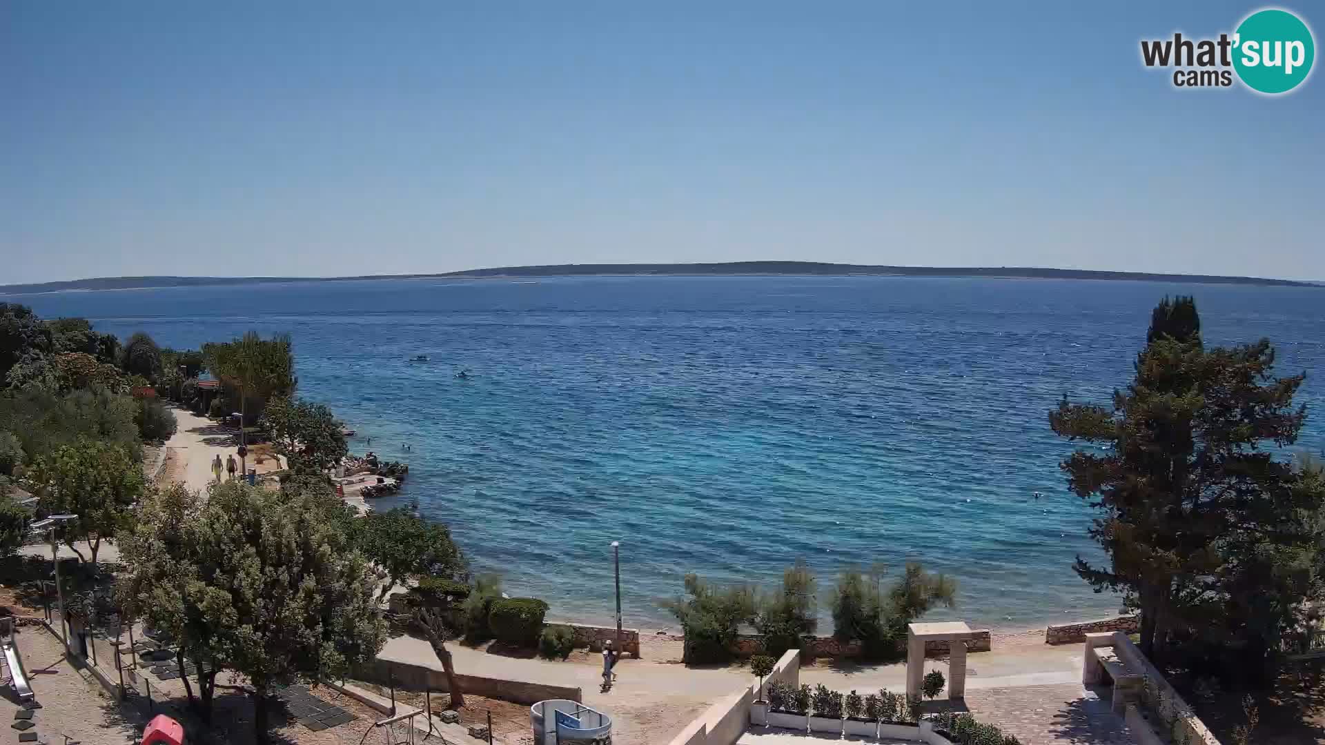Webcam Strand Male Mandre – Liveblick von der Insel Pag