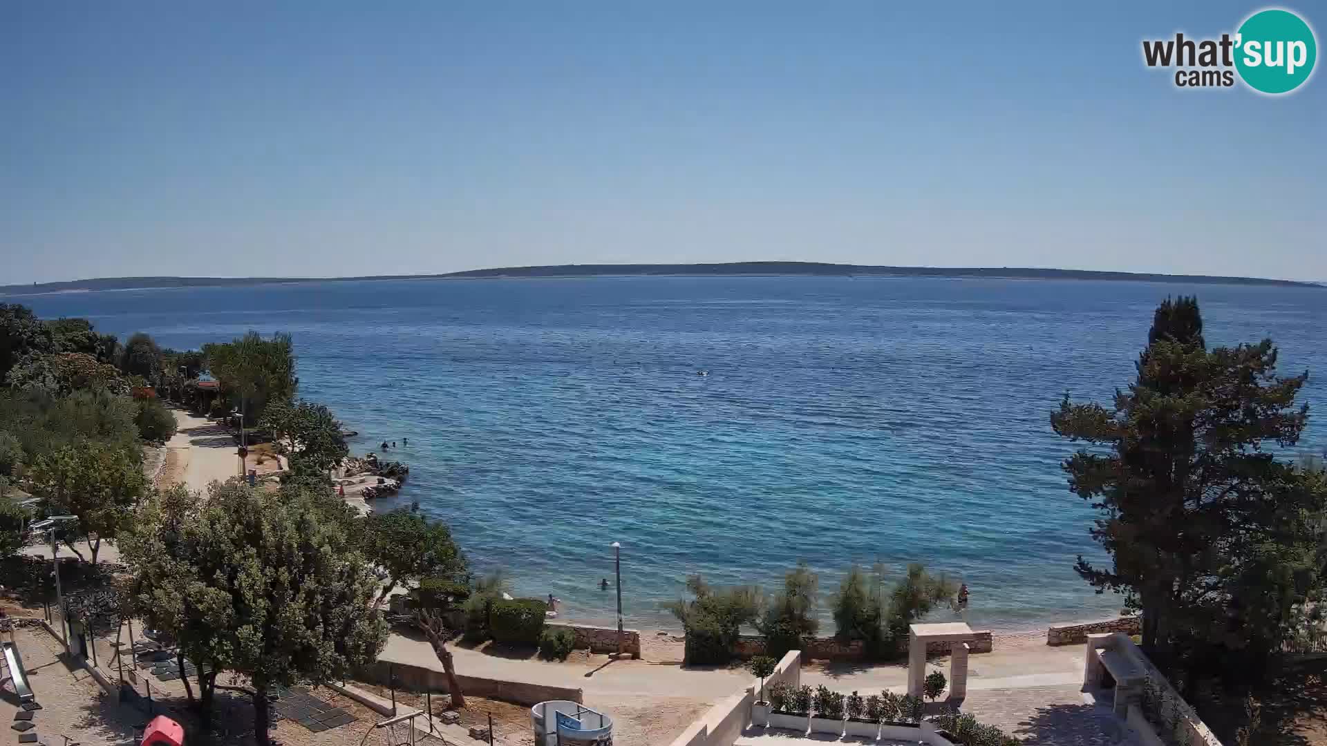 Webcam Plaža Male Mandre – Live View from Pag Island