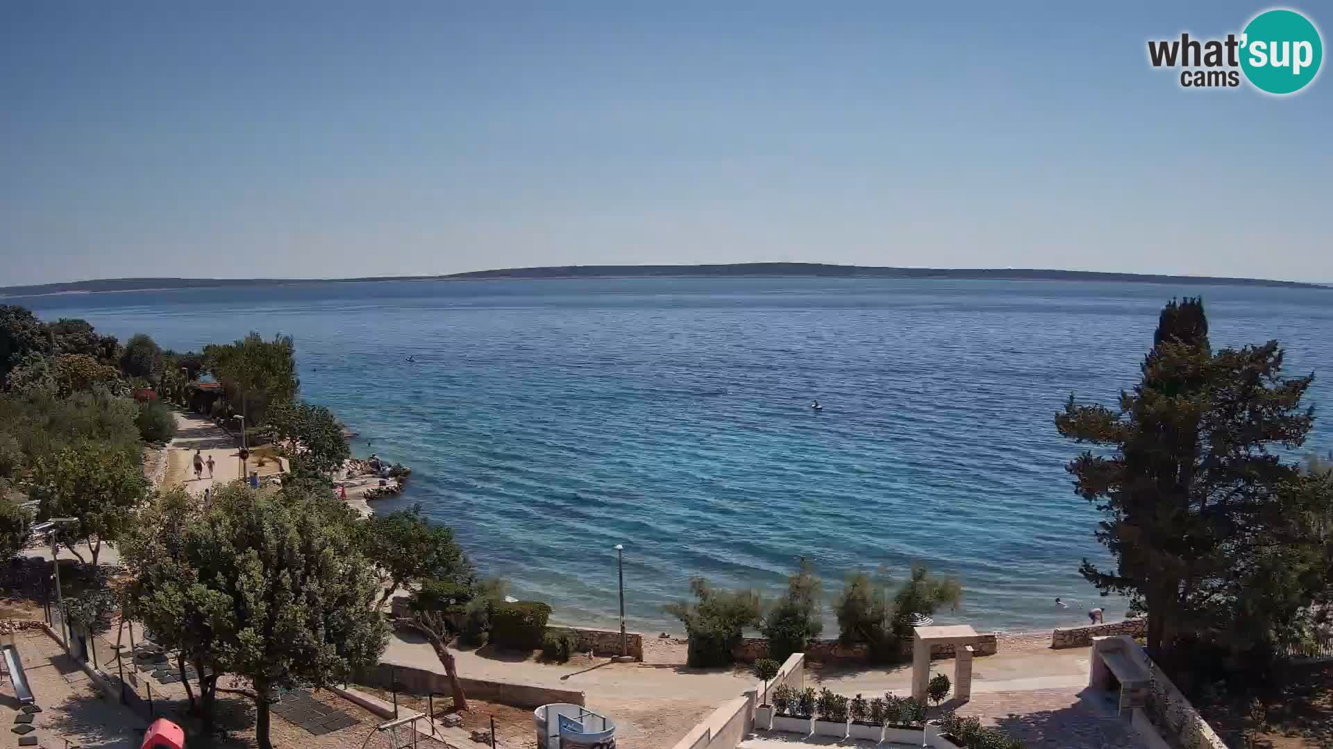 Webcam Strand Male Mandre – Liveblick von der Insel Pag