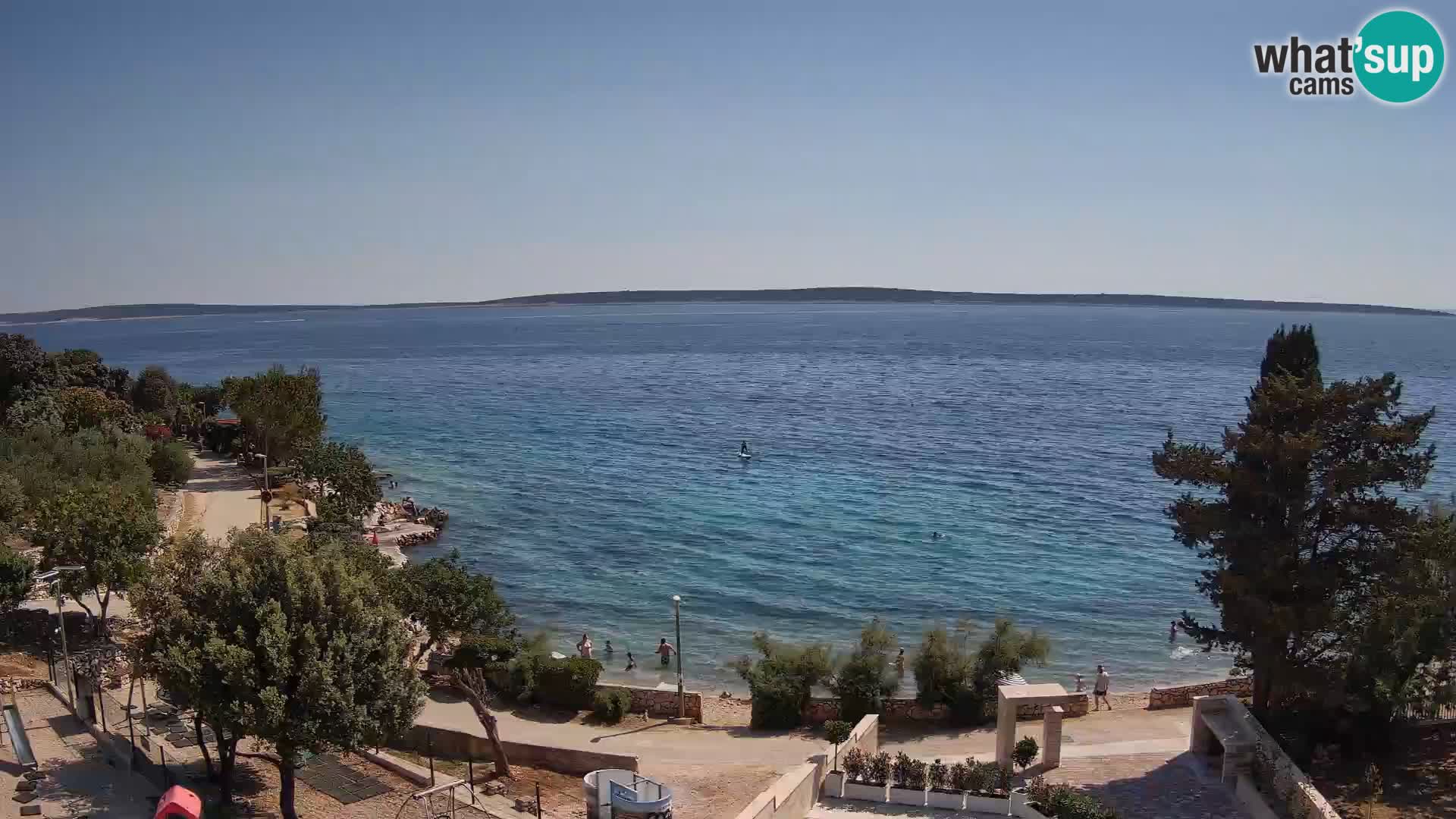 Webcam Plaža Male Mandre – Diretta dalla spiaggia sull’isola di Pag