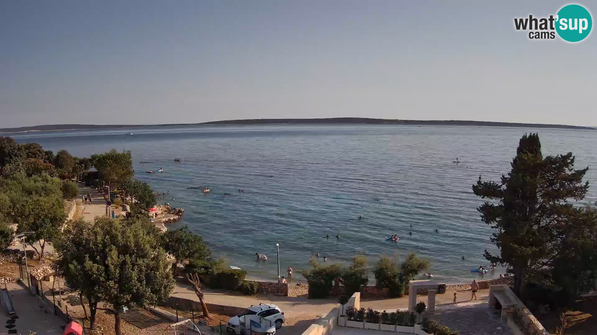 Webcam Strand Male Mandre – Liveblick von der Insel Pag