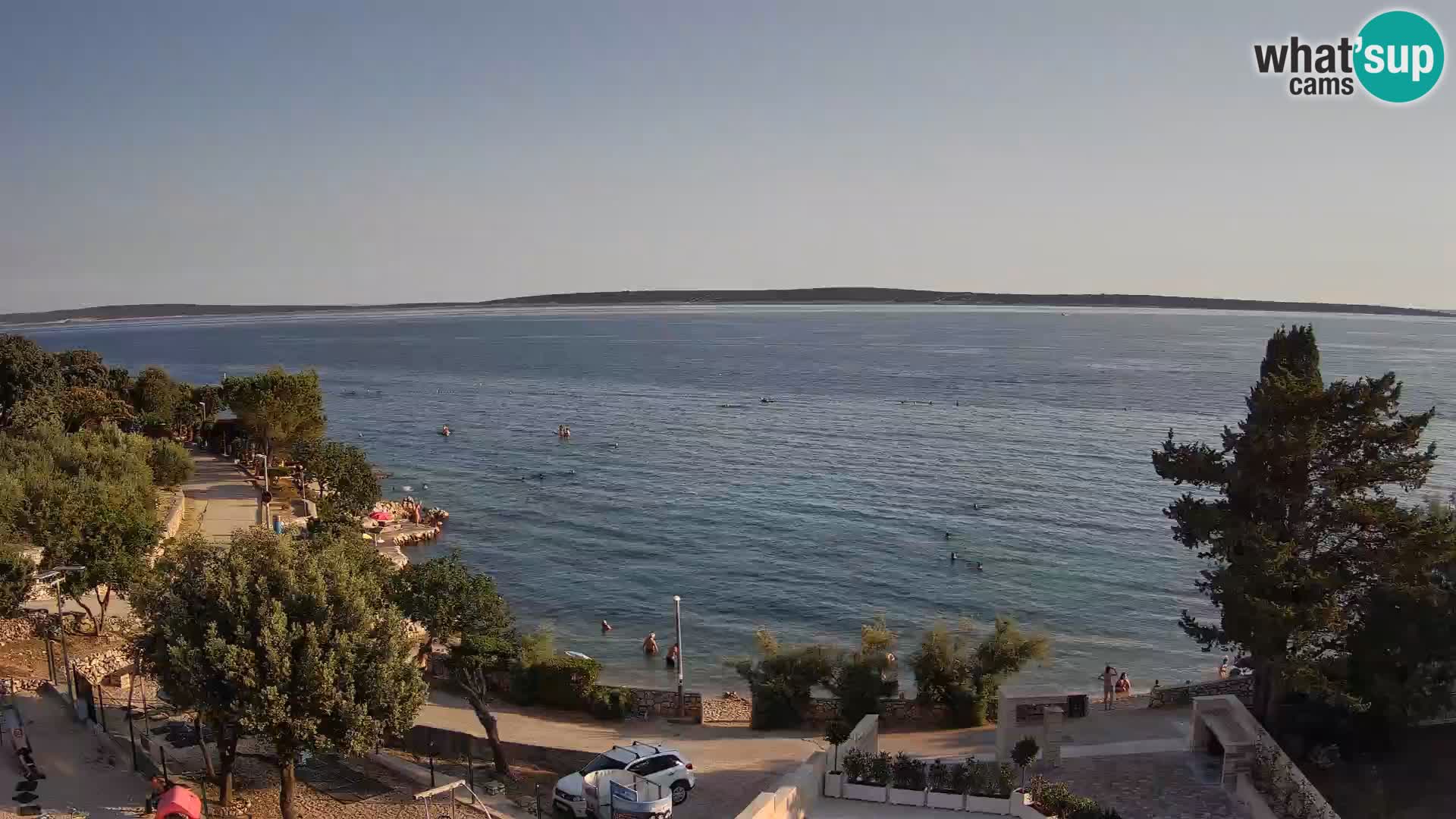 Webcam Strand Male Mandre – Liveblick von der Insel Pag