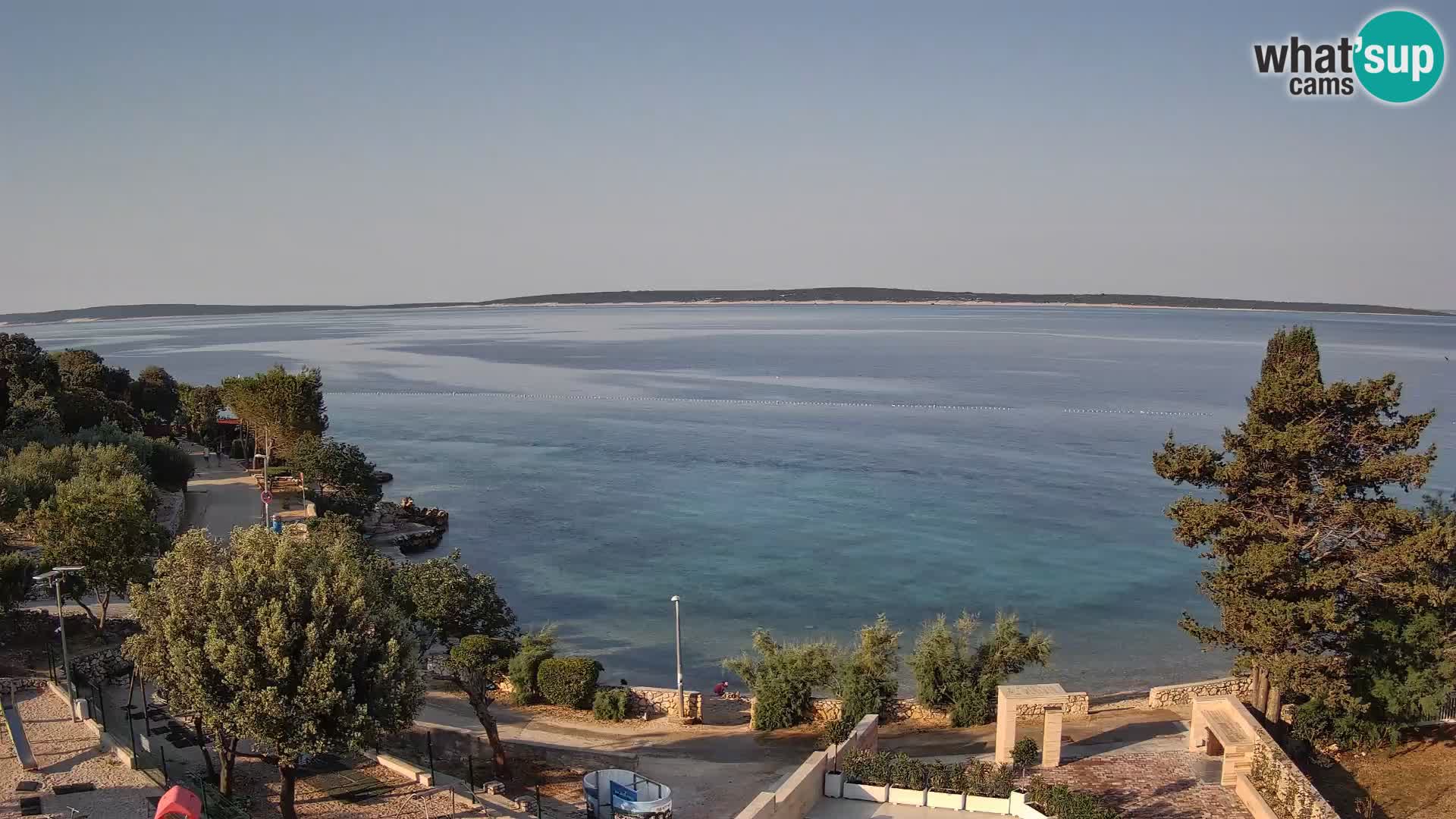 Webcam Strand Male Mandre – Liveblick von der Insel Pag