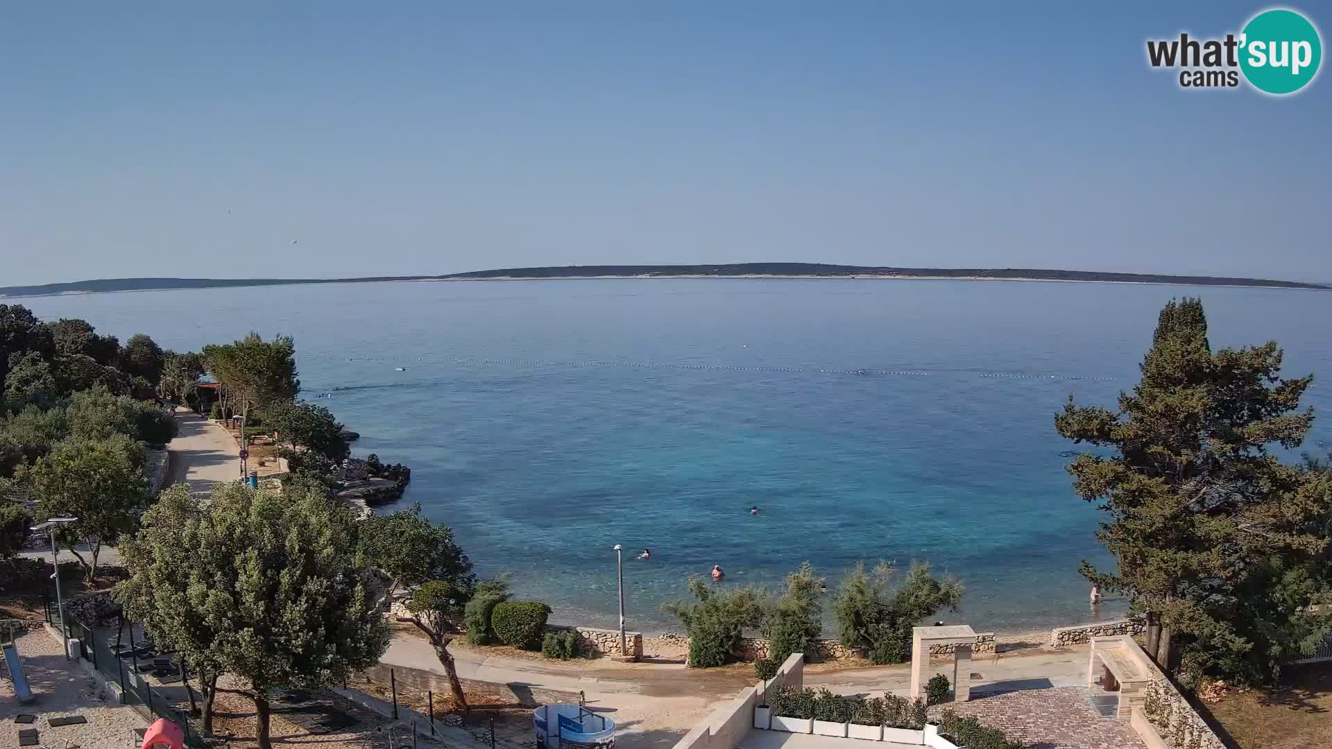 Webcam Plaža Male Mandre – Diretta dalla spiaggia sull’isola di Pag