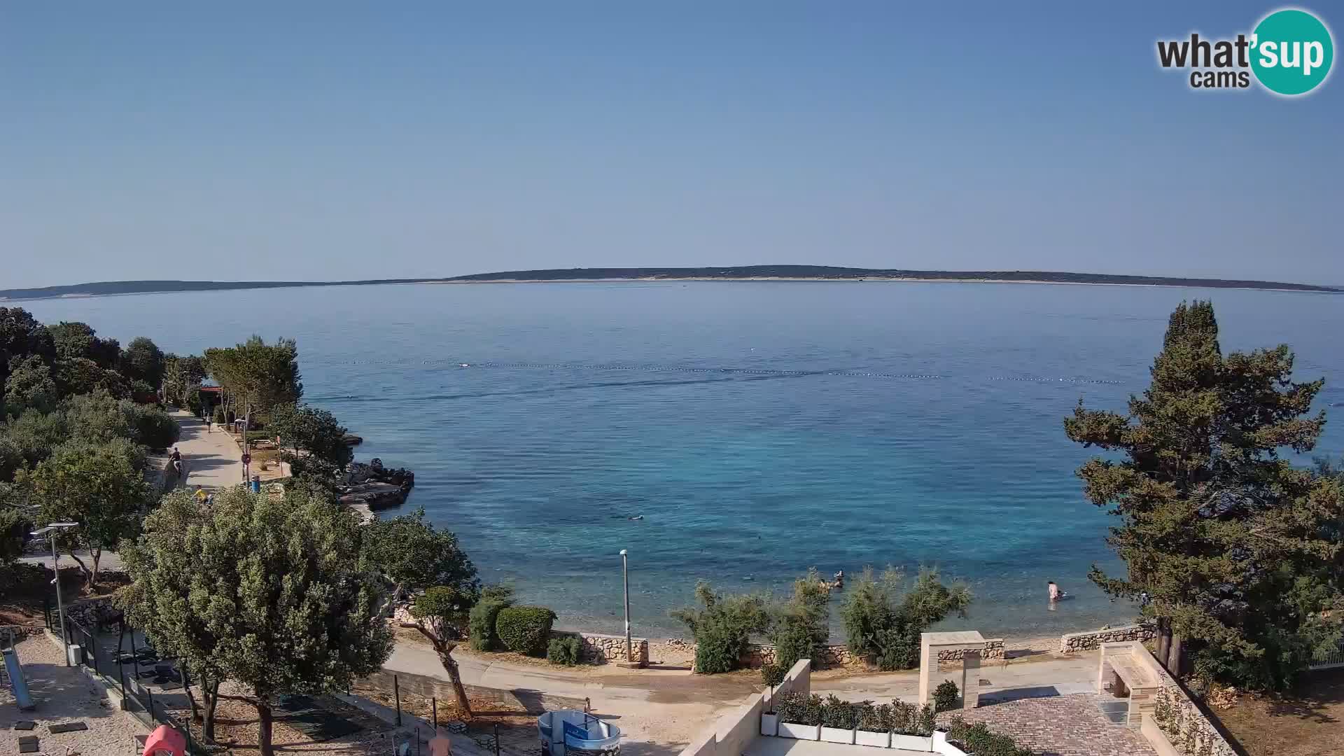 Webcam Strand Male Mandre – Liveblick von der Insel Pag