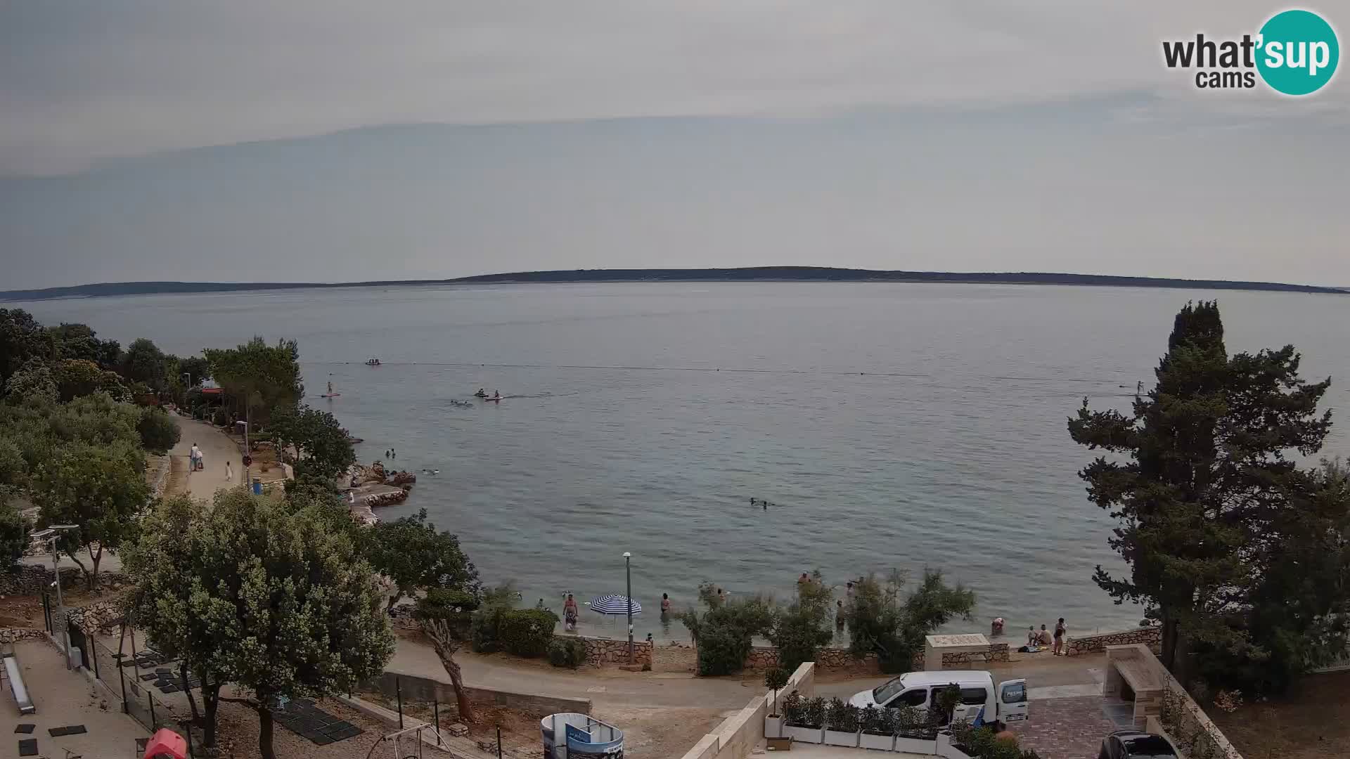 Webcam Strand Male Mandre – Liveblick von der Insel Pag