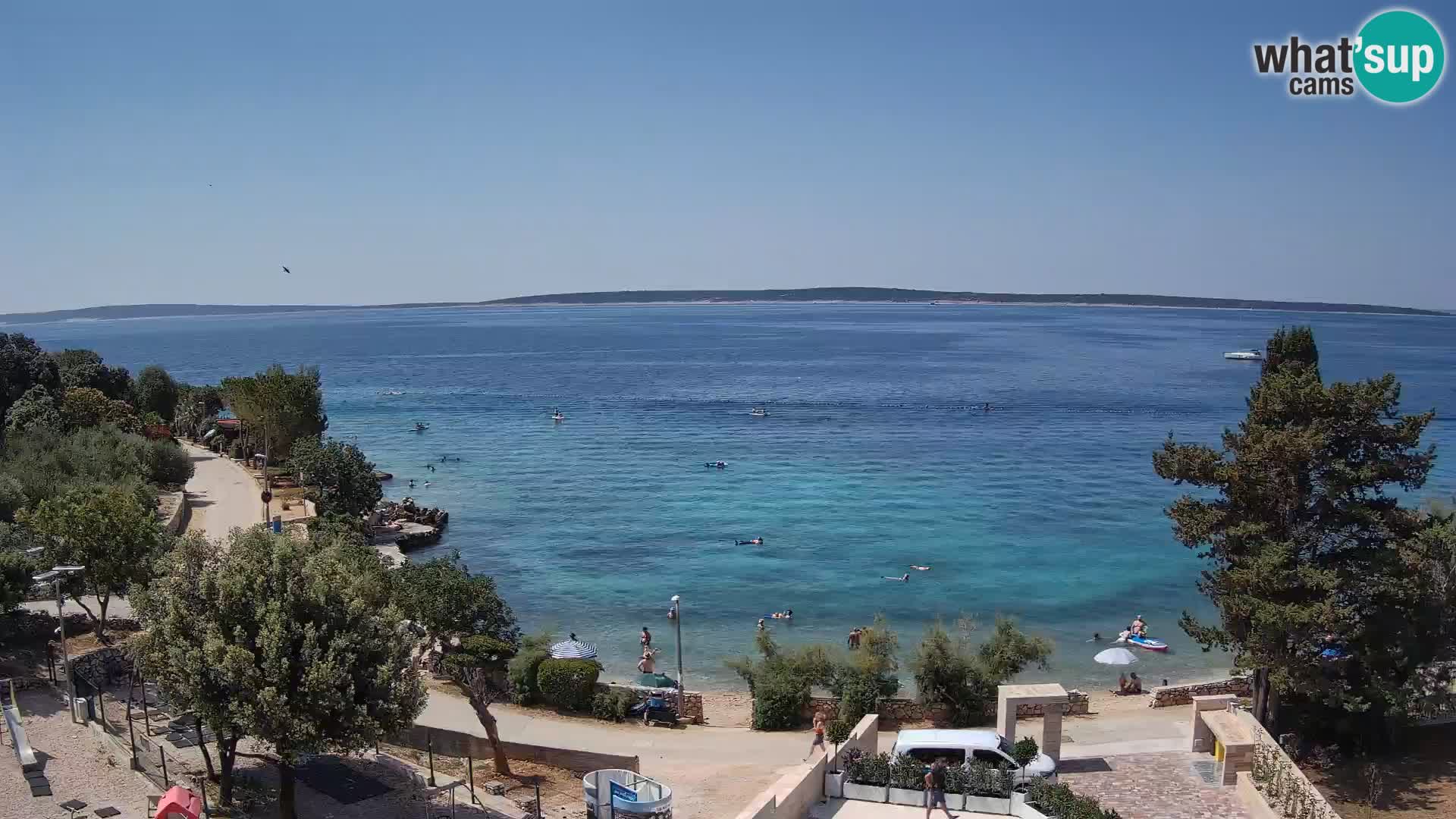 Webcam Plaža Male Mandre – Live View from Pag Island