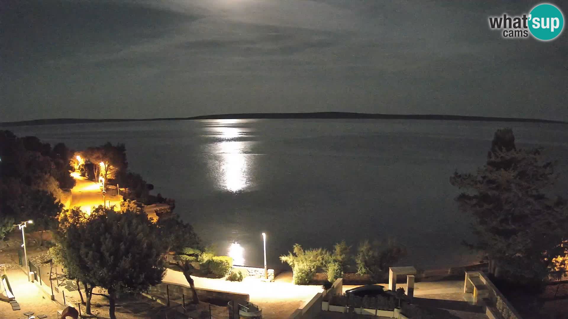 Webcam Plaža Male Mandre – Live View from Pag Island