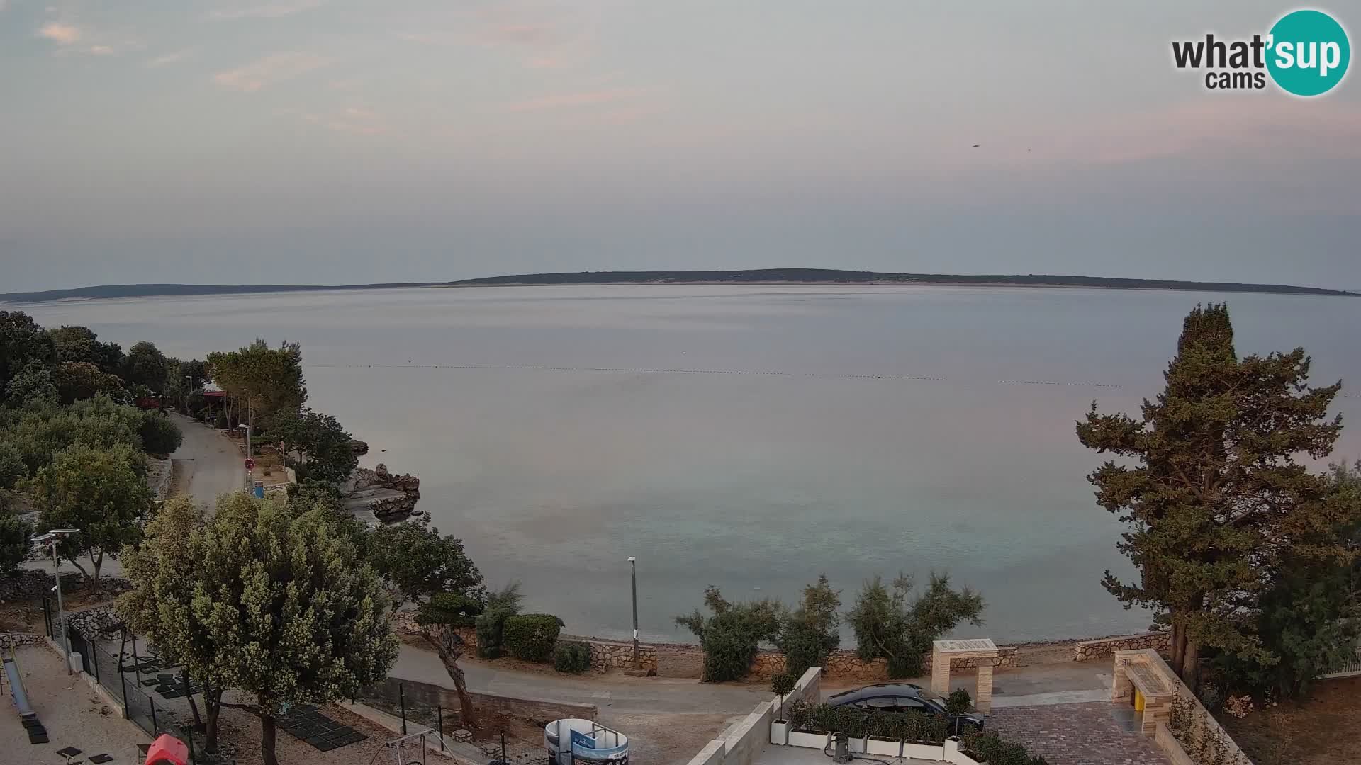 Webcam Strand Male Mandre – Liveblick von der Insel Pag