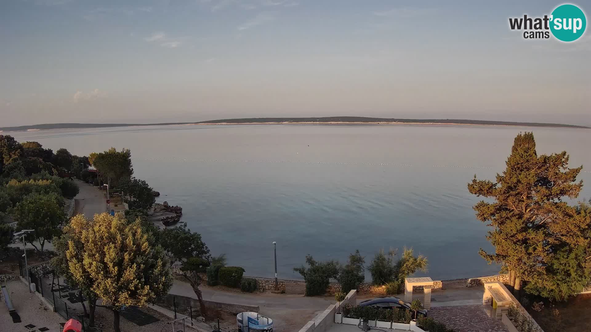 Webcam Plaža Male Mandre – Diretta dalla spiaggia sull’isola di Pag