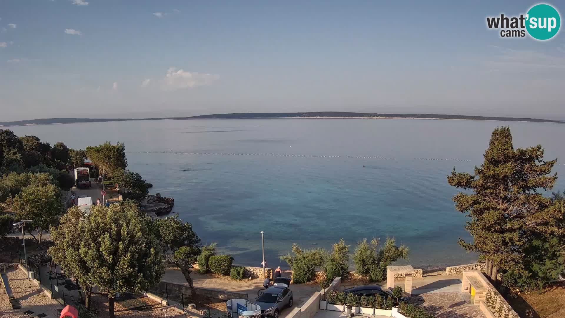 Webcam Plage Male Mandre – Vue en direct depuis l’île de Pag