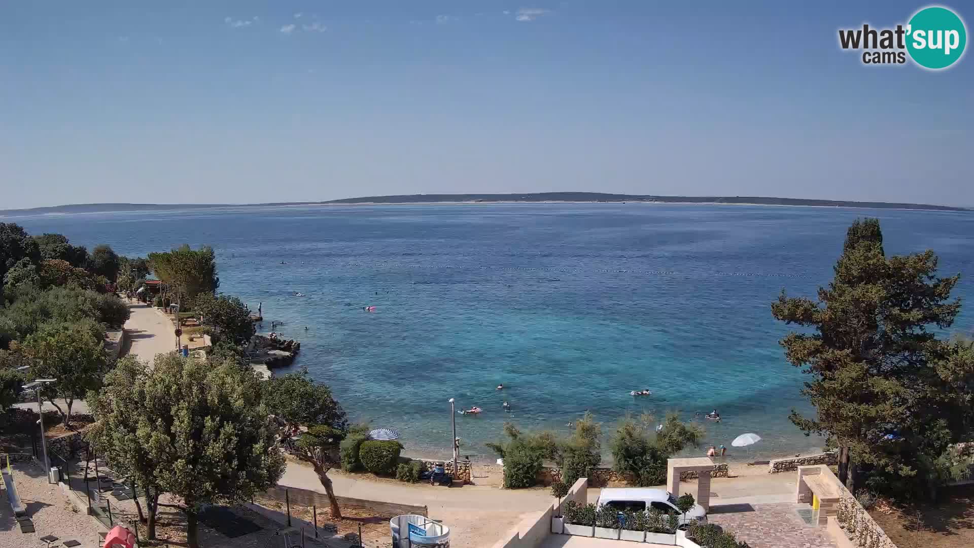 Webcam Plaža Male Mandre – Live View from Pag Island