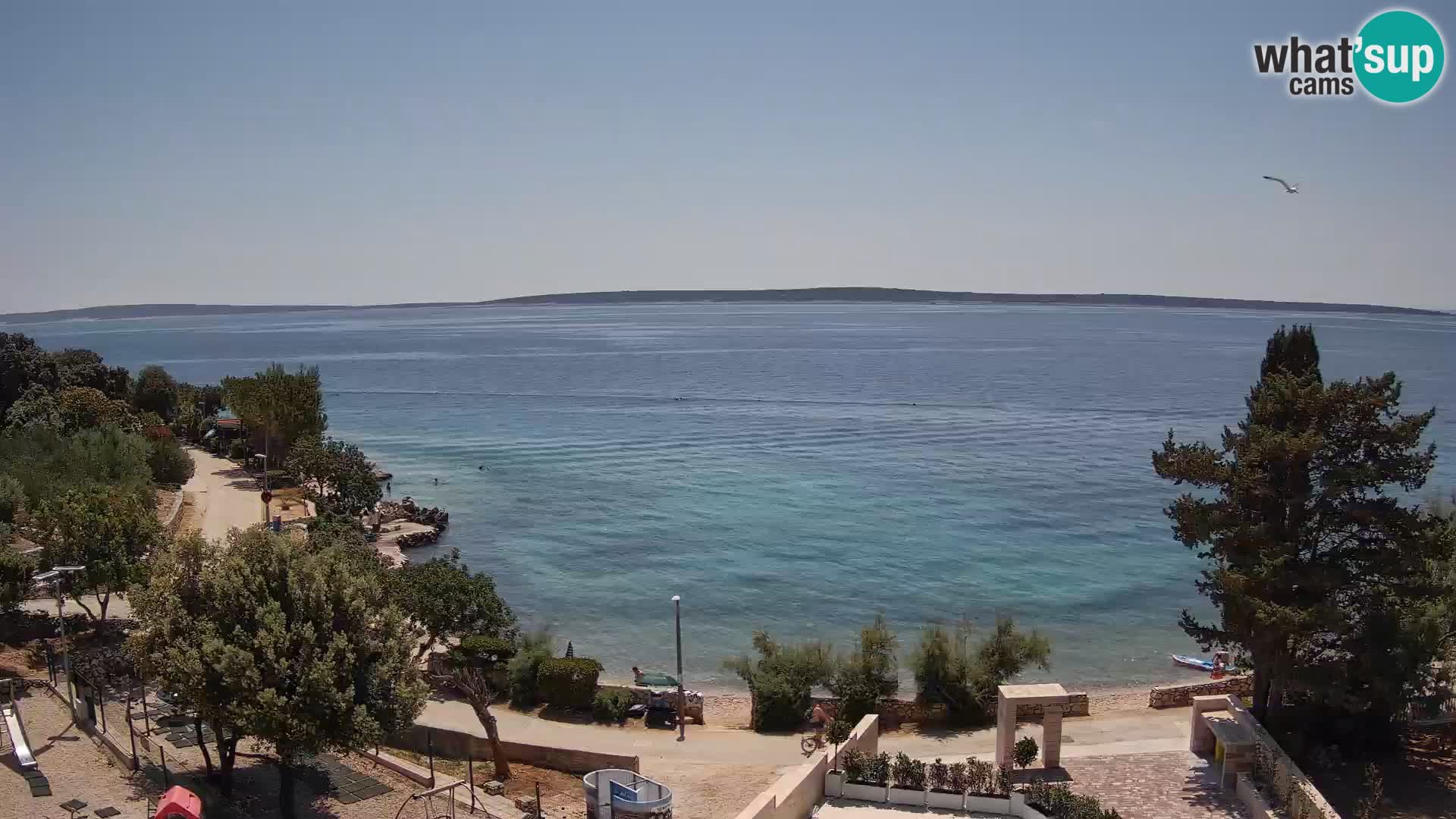 Webcam Plaža Male Mandre – Diretta dalla spiaggia sull’isola di Pag