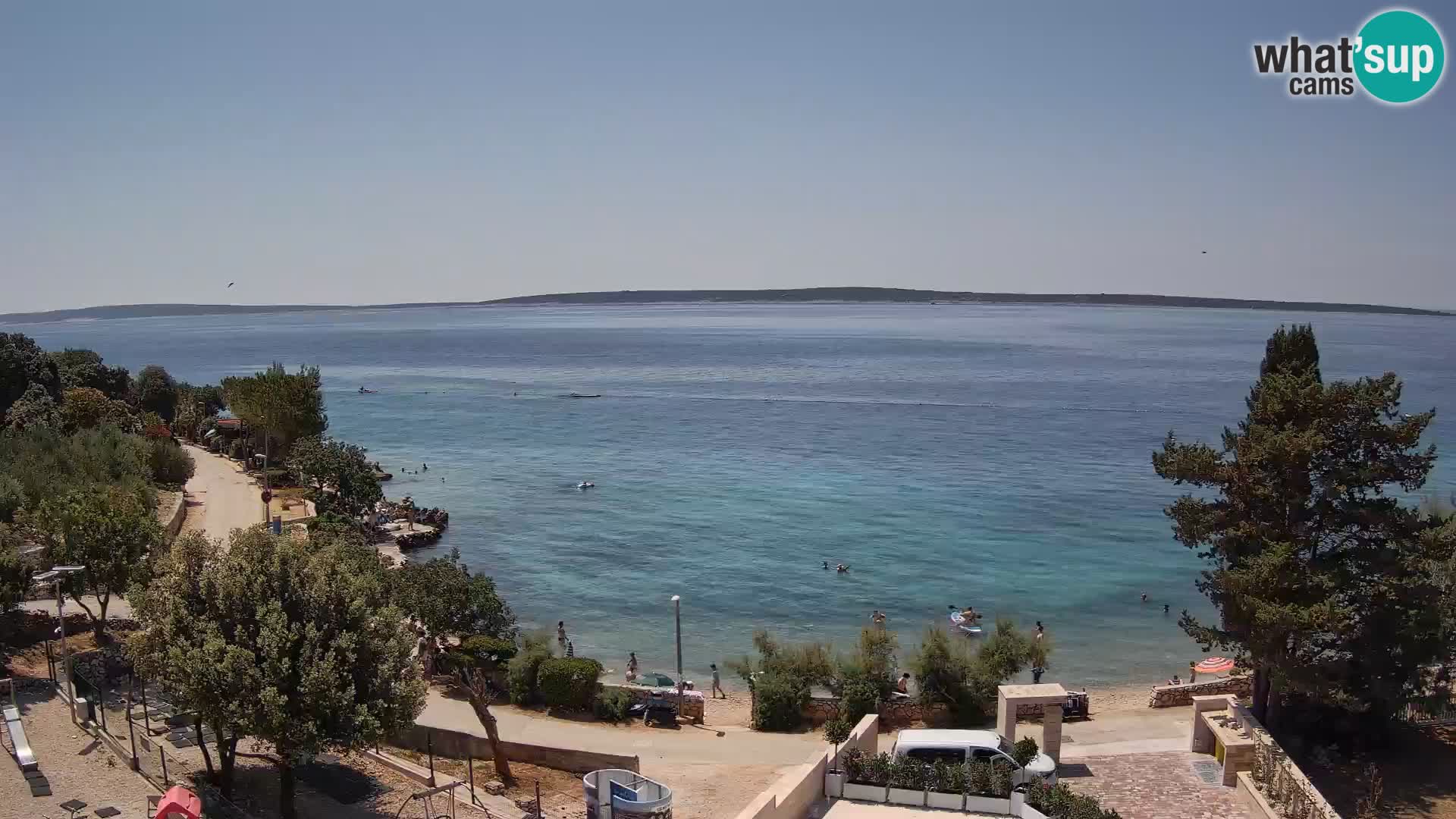 Webcam Plaža Male Mandre – Live View from Pag Island