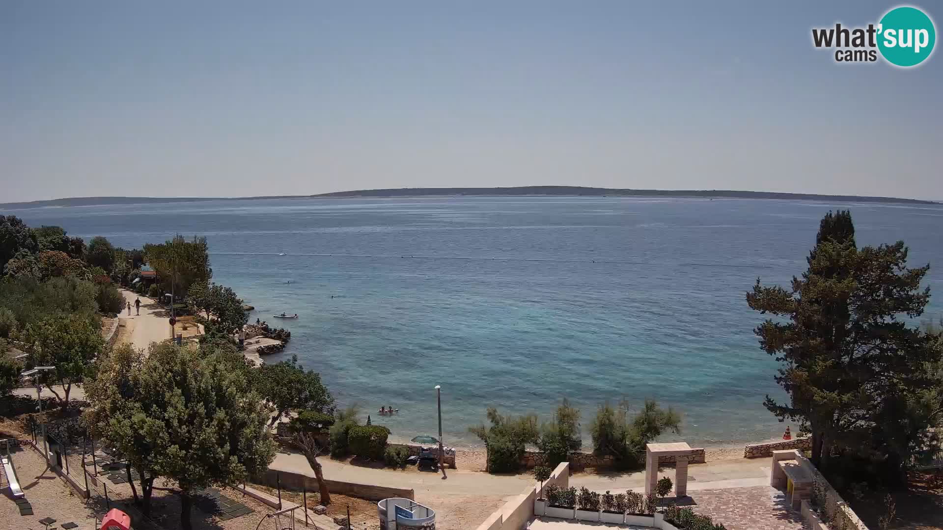 Webcam Plaža Male Mandre – Diretta dalla spiaggia sull’isola di Pag