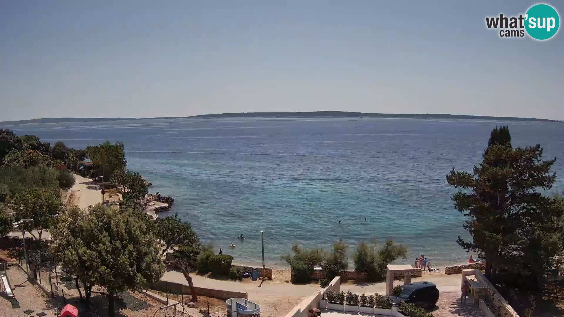 Webcam Plaža Male Mandre – Live View from Pag Island