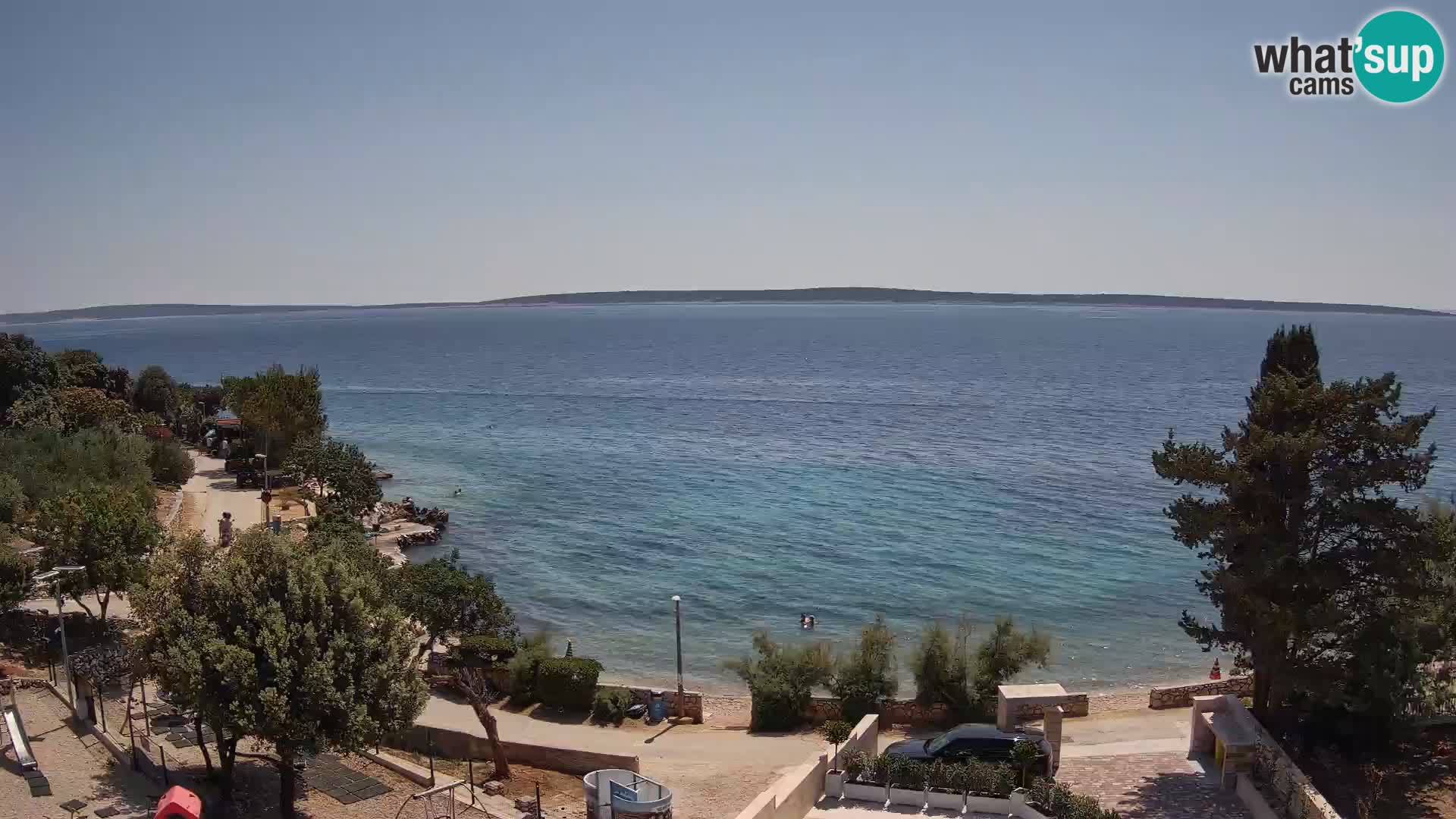 Webcam Plaža Male Mandre – Diretta dalla spiaggia sull’isola di Pag