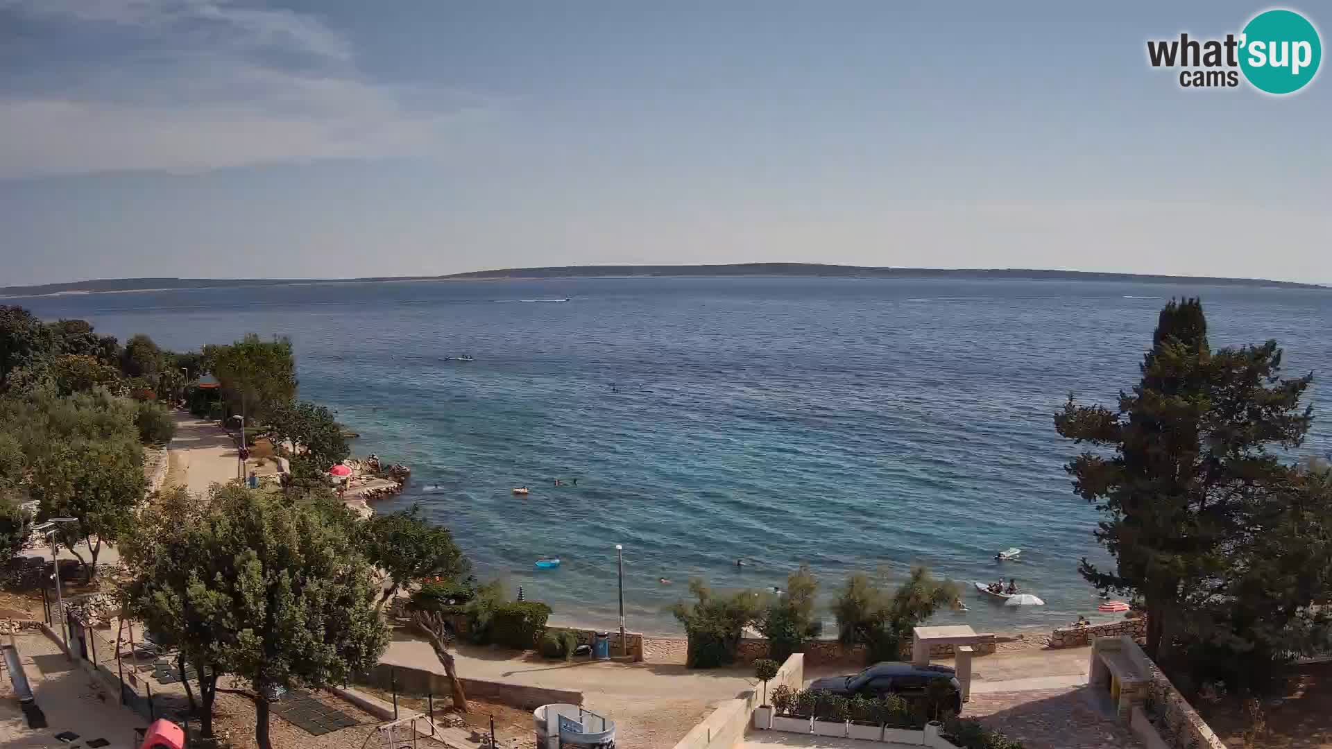 Webcam Plaža Male Mandre – Diretta dalla spiaggia sull’isola di Pag